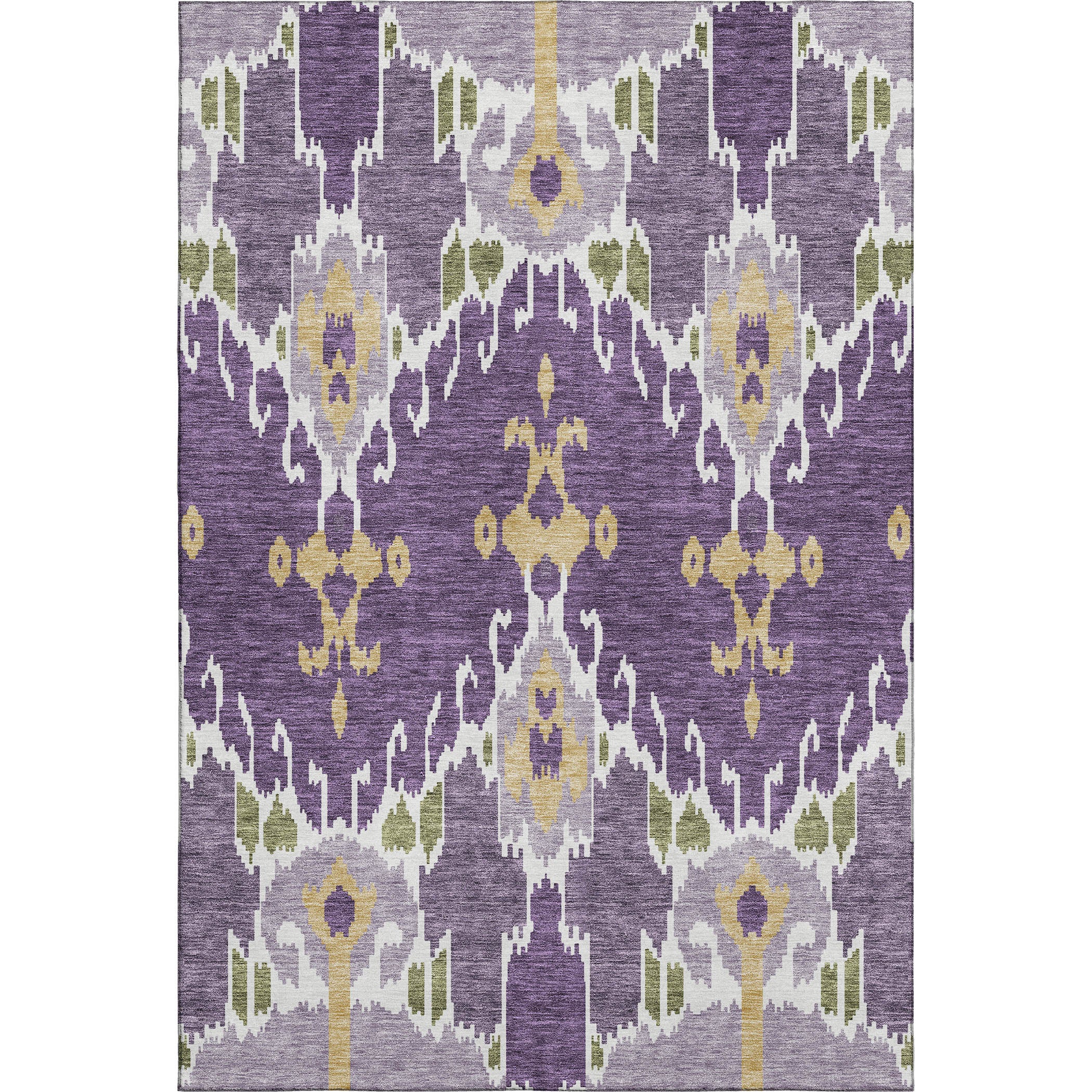 Mdina Machine Washable Transitional Purple Rug 2'6" x 3'10" #shape_Rectangle