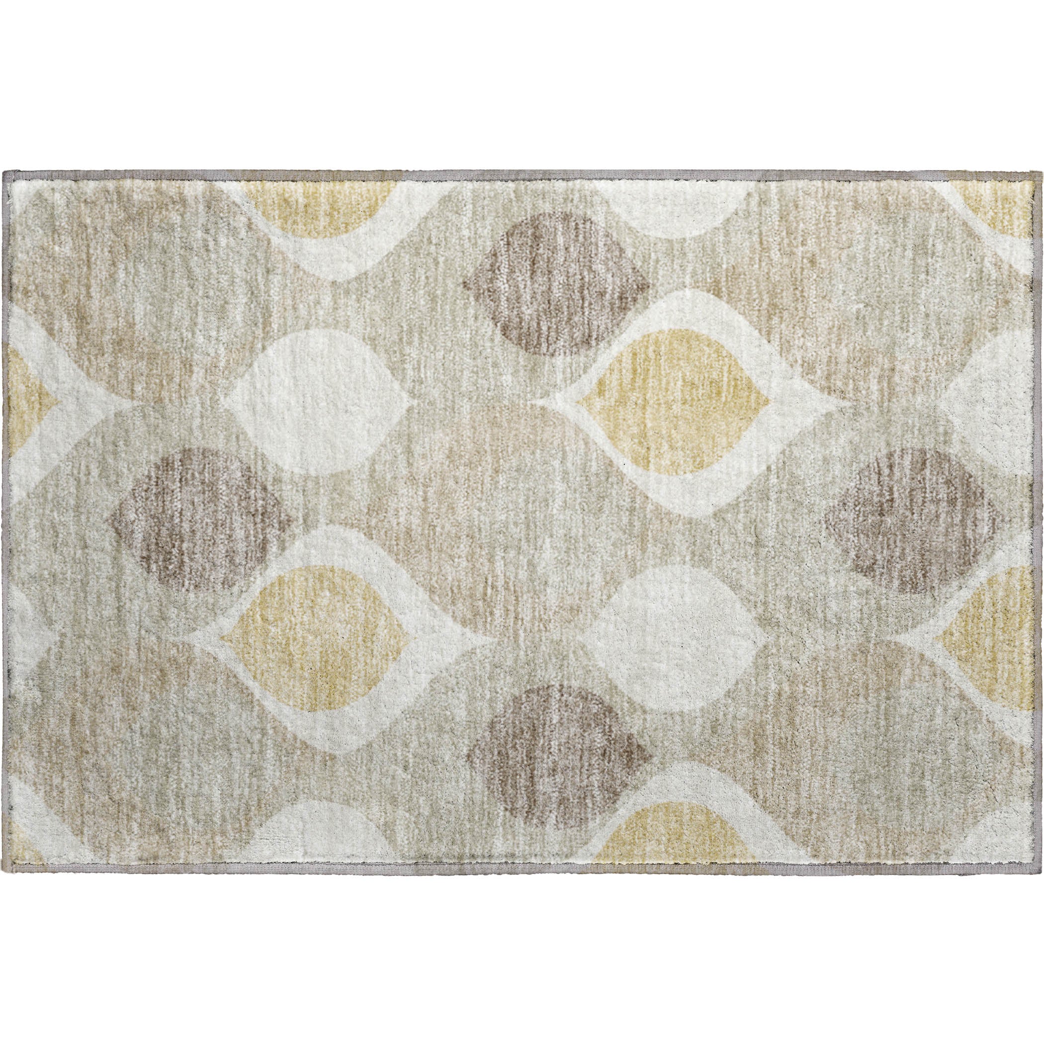 Tbilisi Machine Washable Transitional Beige Brown Rug 1'8" x 2'6" #shape_Rectangle