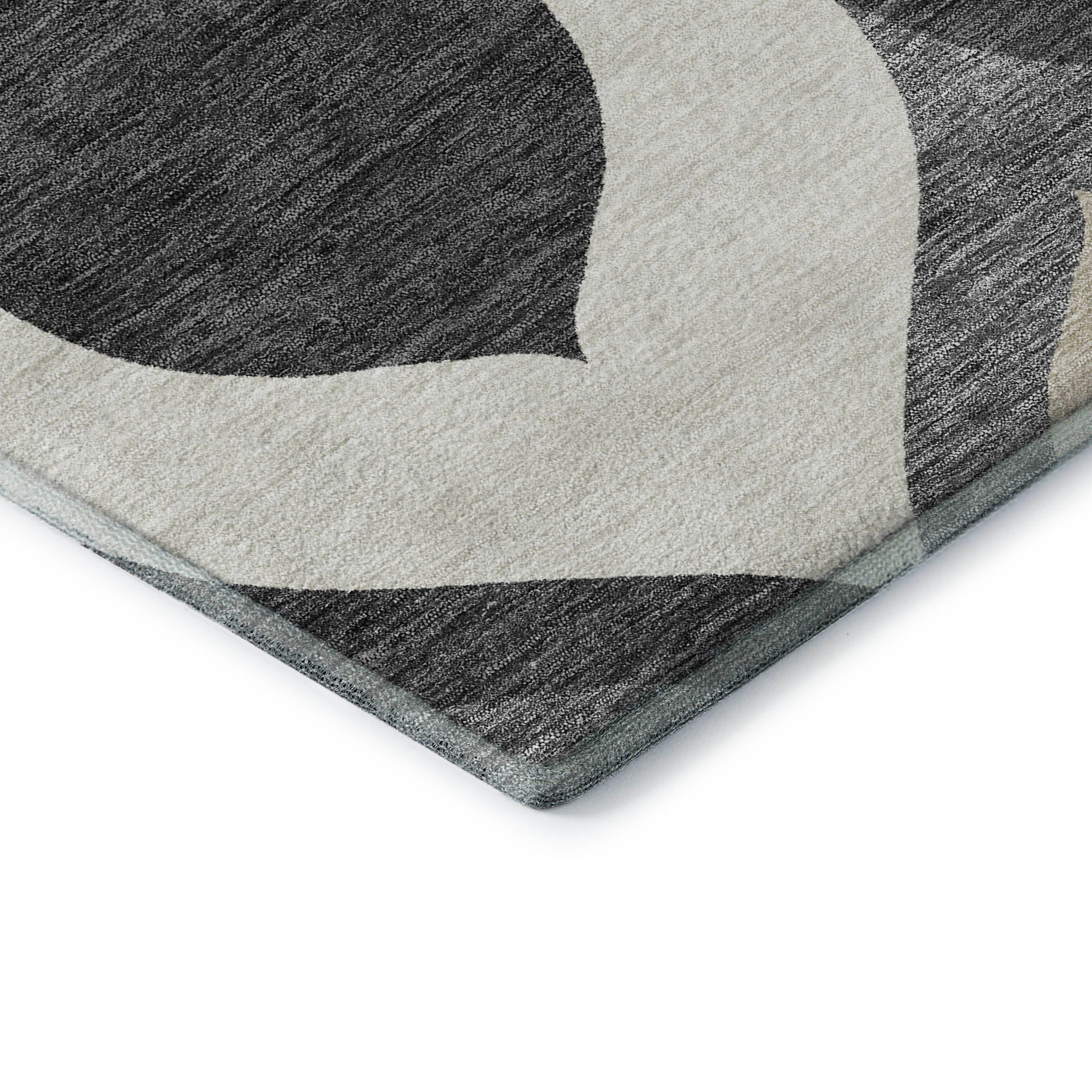 Tbilisi Machine Washable Transitional Gray Rug 1'8" x 2'6" #shape_Rectangle