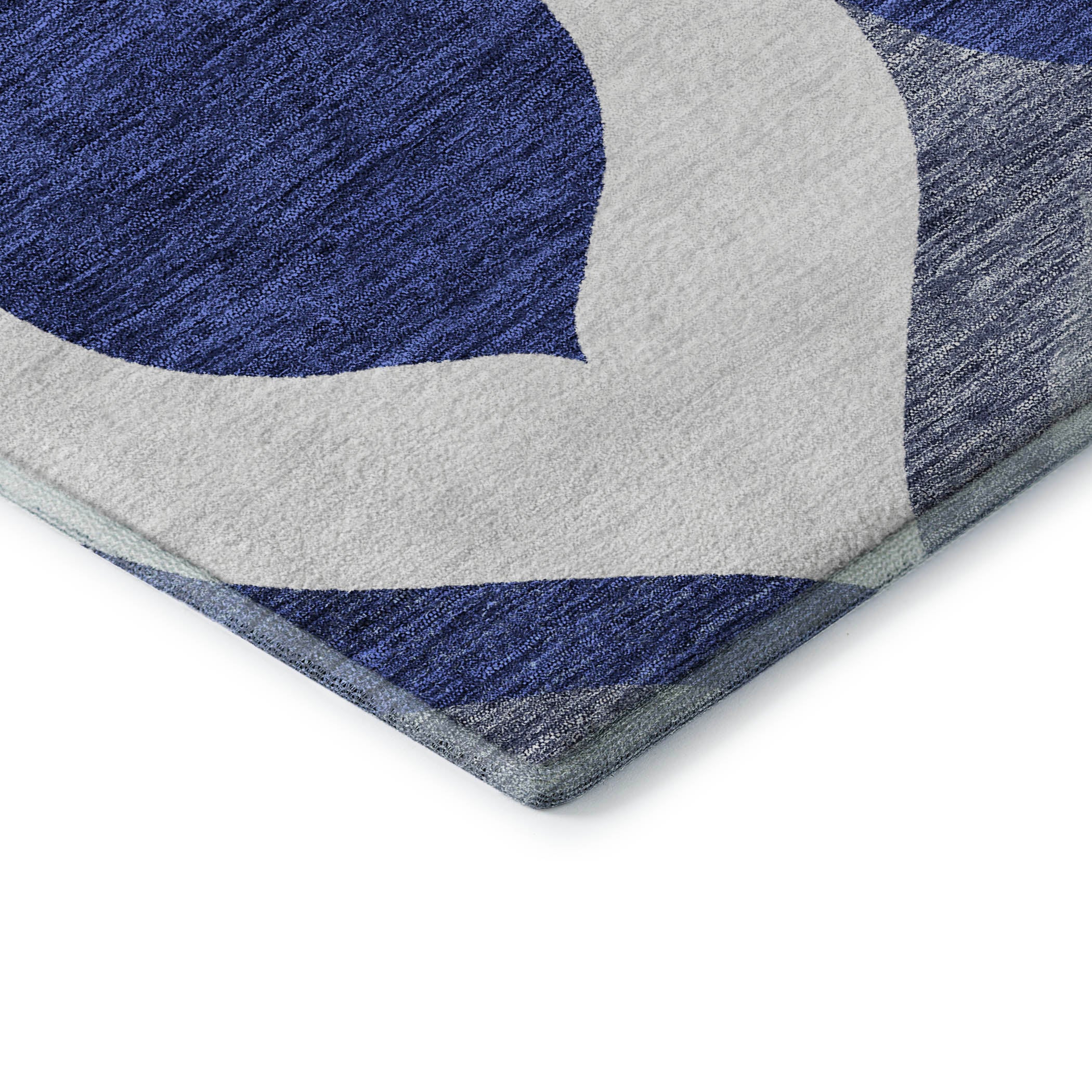 Tbilisi Machine Washable Transitional Navy Blue Rug 1'8" x 2'6" #shape_Rectangle