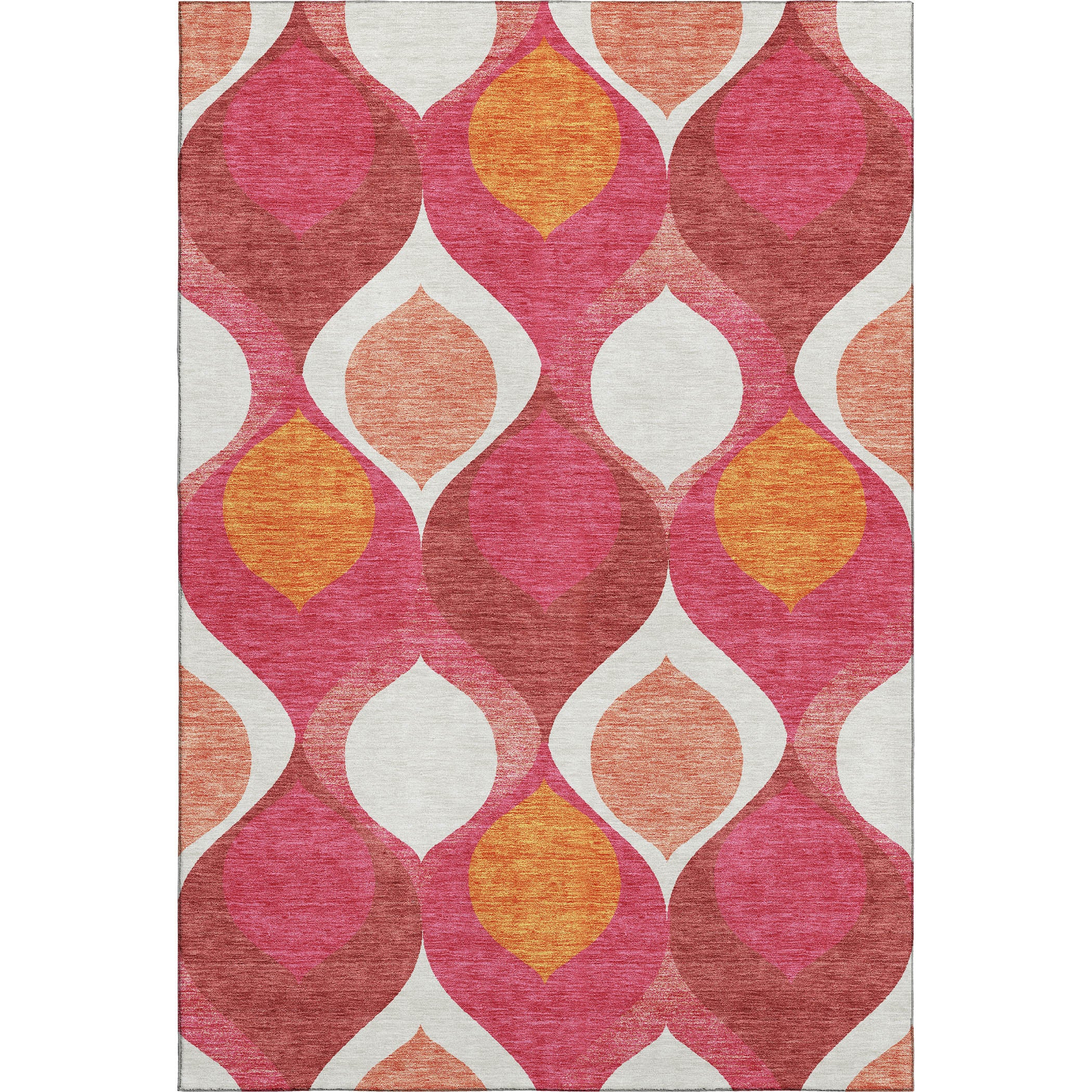 Tbilisi Machine Washable Transitional Pink Rug 2'6" x 3'10" #shape_Rectangle