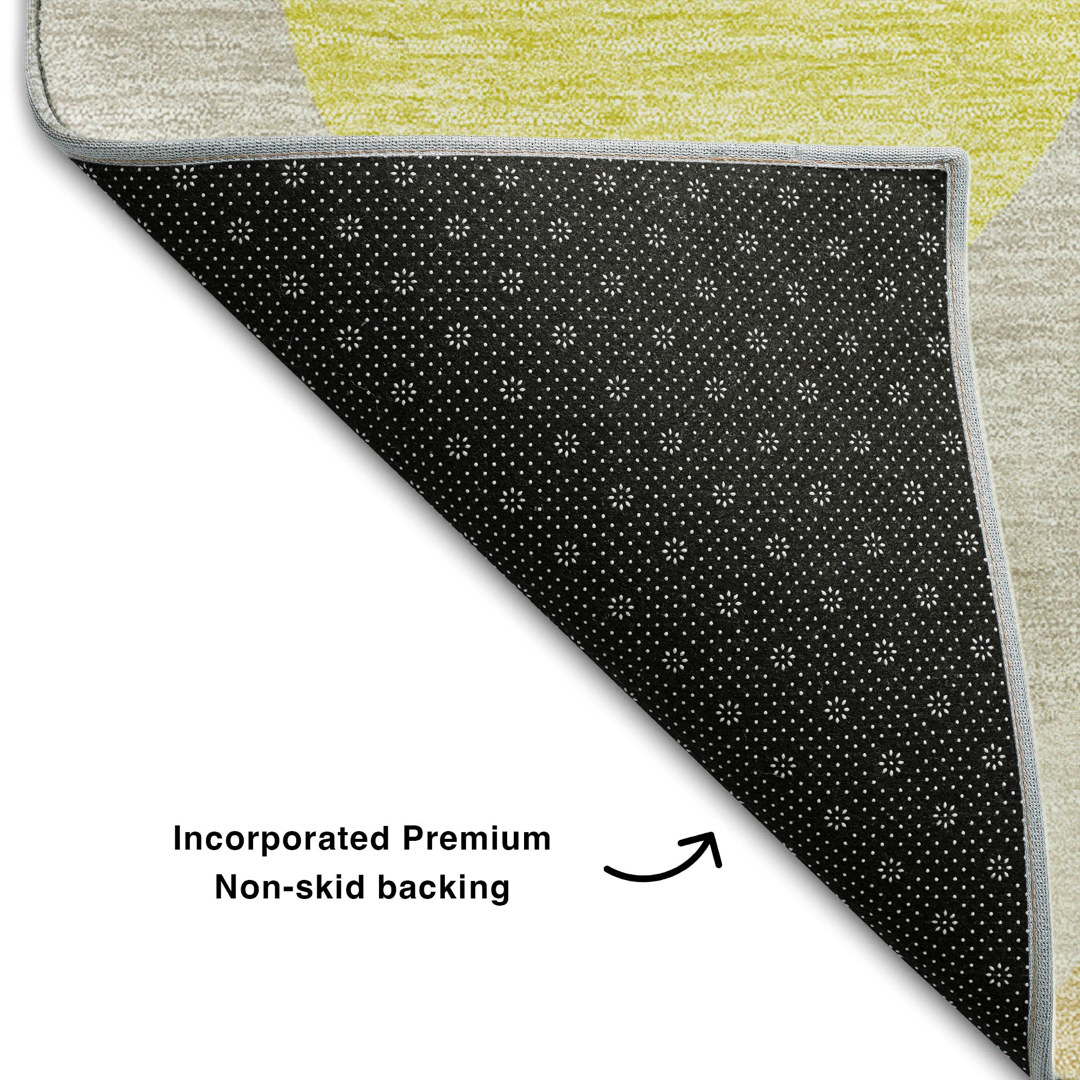 Tbilisi Machine Washable Transitional Yellow Gold Rug 1'8" x 2'6" #shape_Rectangle