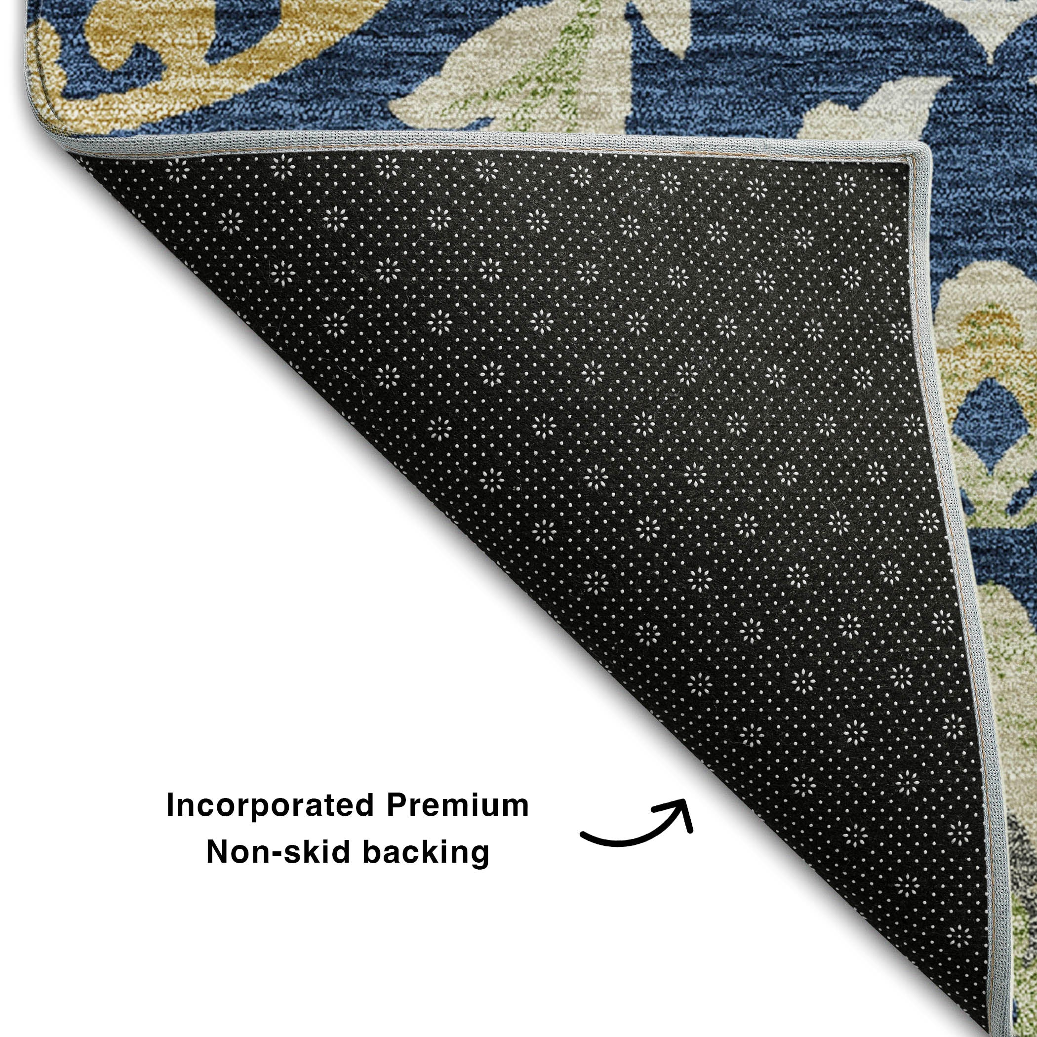 Kyoto Machine Washable Transitional Navy Blue Rug 1'8" x 2'6" #shape_Rectangle