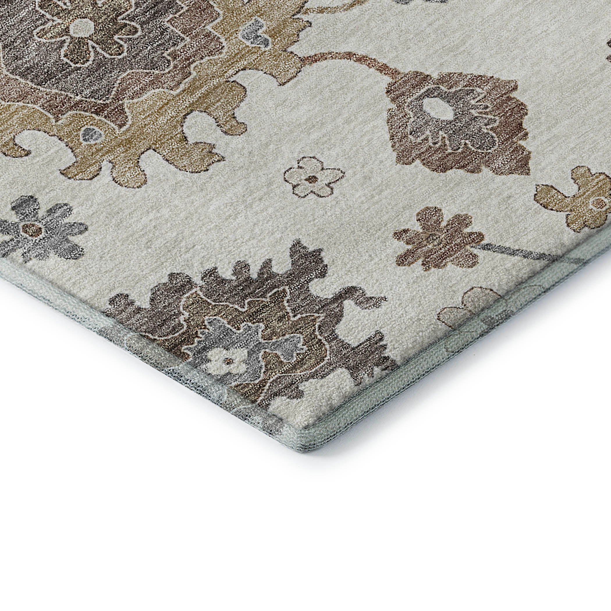 Tallinn Machine Washable Traditional Ivory Rug 1'8" x 2'6" #shape_Rectangle