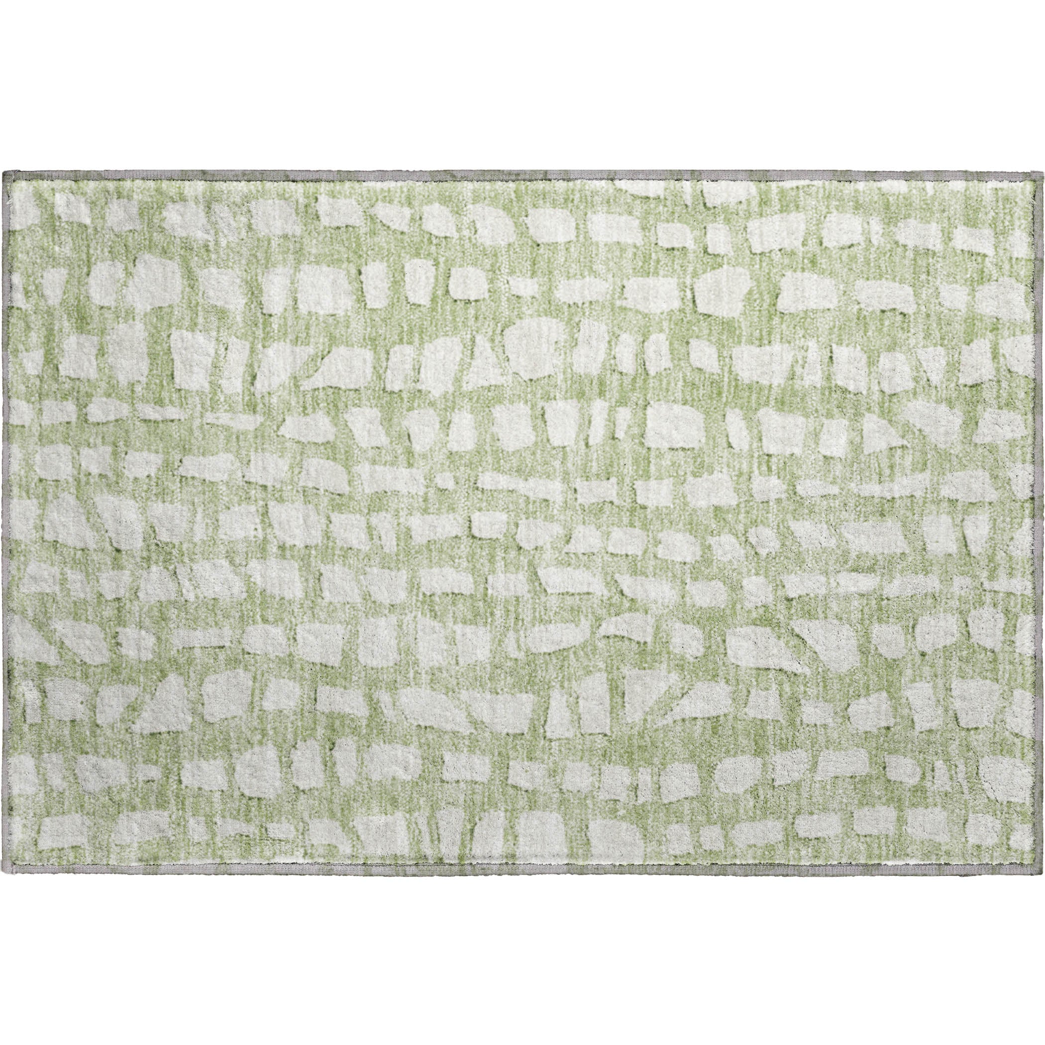 Zanzibar Machine Washable Transitional Aloe Green Rug 1'8" x 2'6" #shape_Rectangle