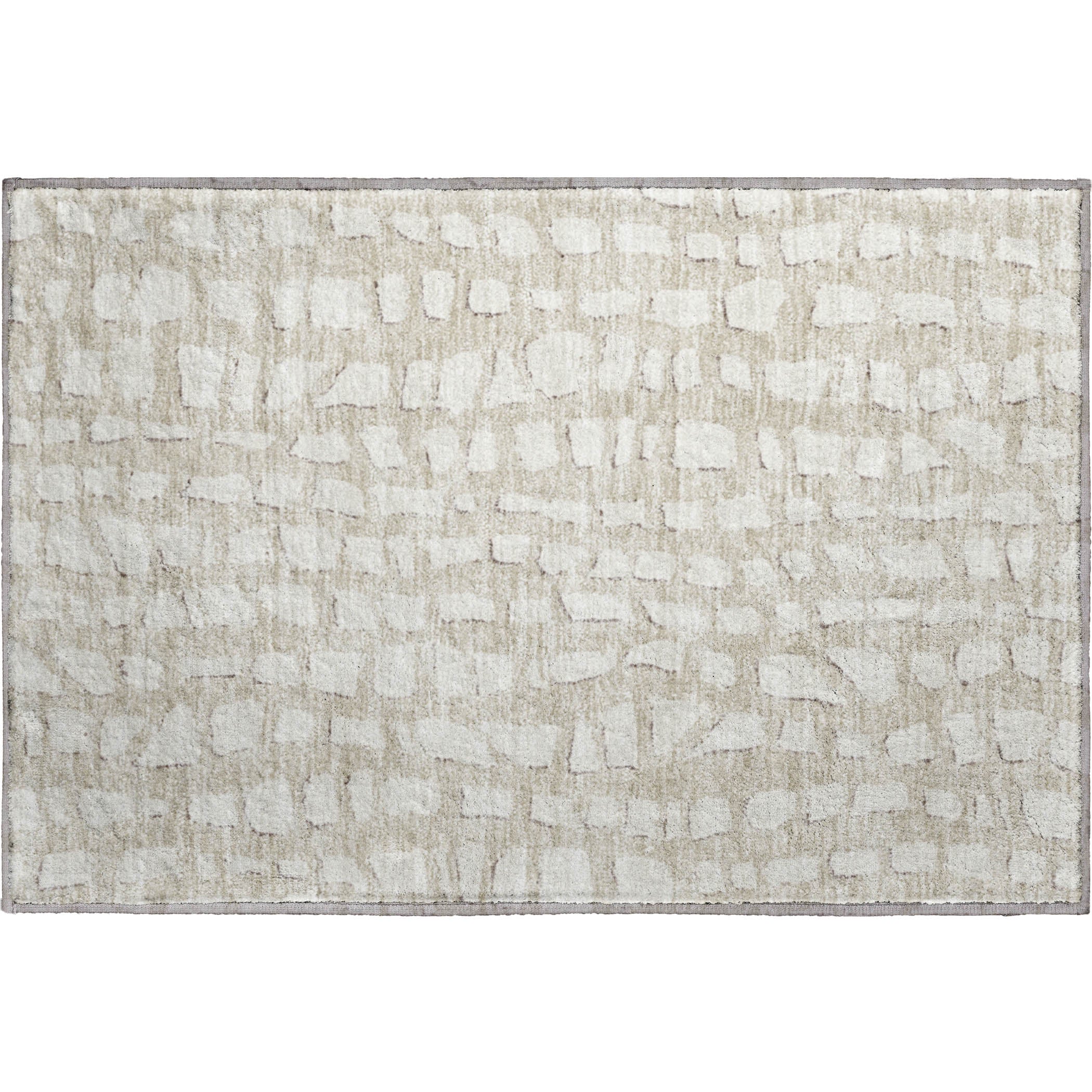 Zanzibar Machine Washable Transitional Beige Brown Rug 1'8" x 2'6" #shape_Rectangle