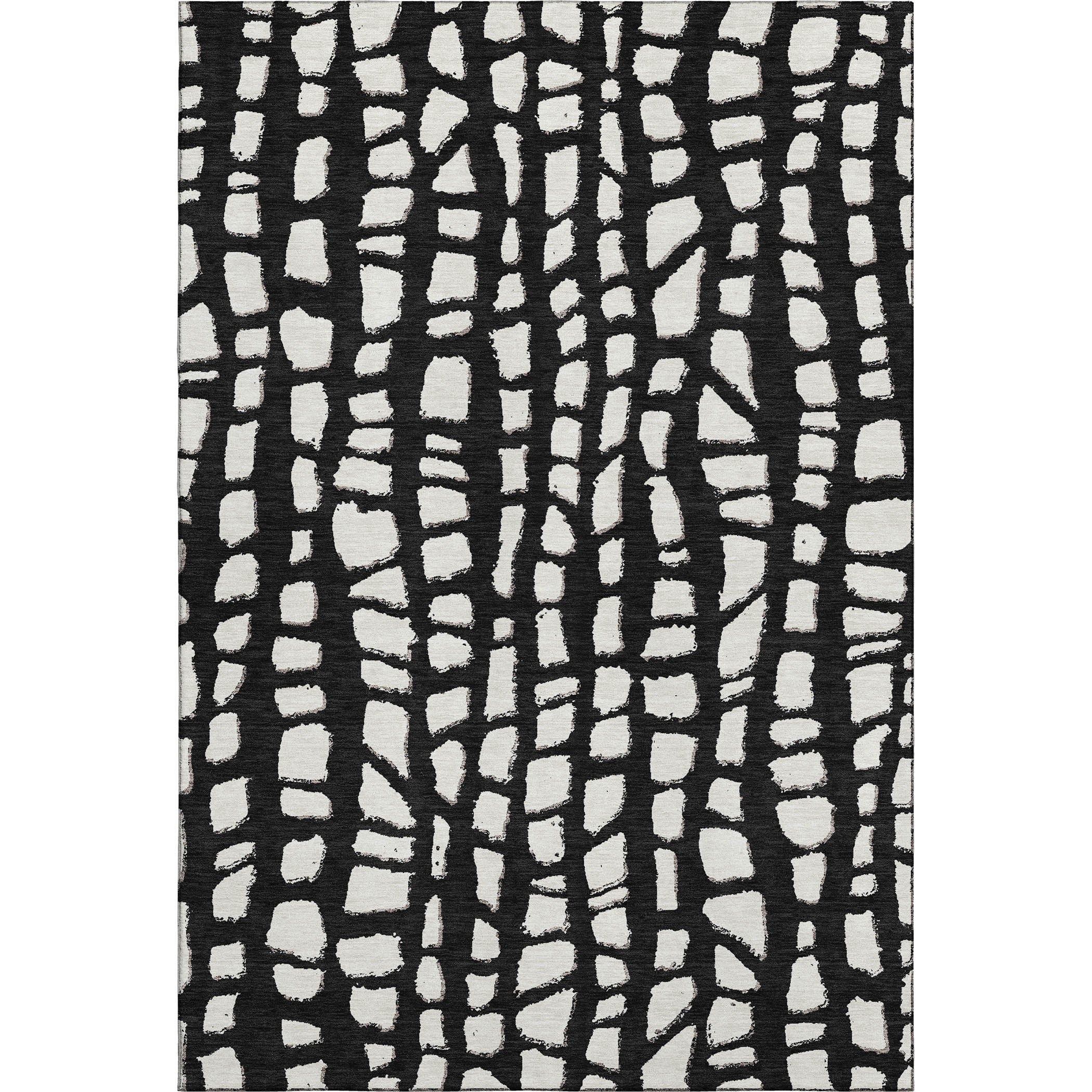 Zanzibar Machine Washable Transitional Black Rug 2'6" x 3'10" #shape_Rectangle