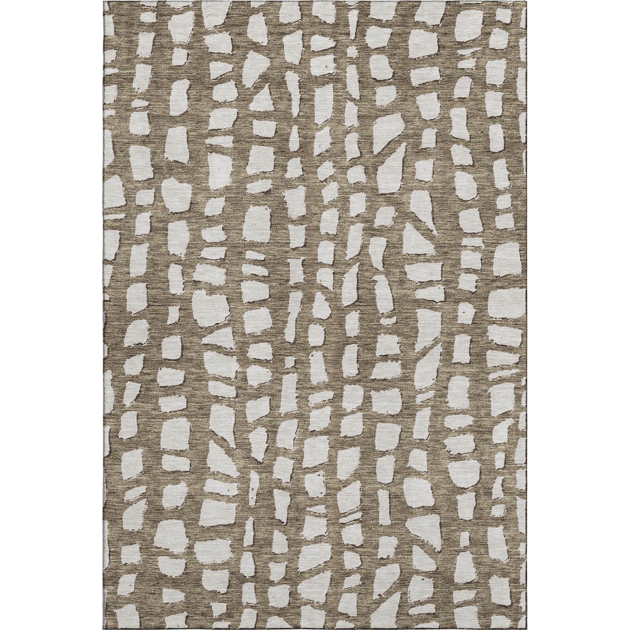 Zanzibar Machine Washable Transitional Brown Rug 2'6" x 3'10" #shape_Rectangle