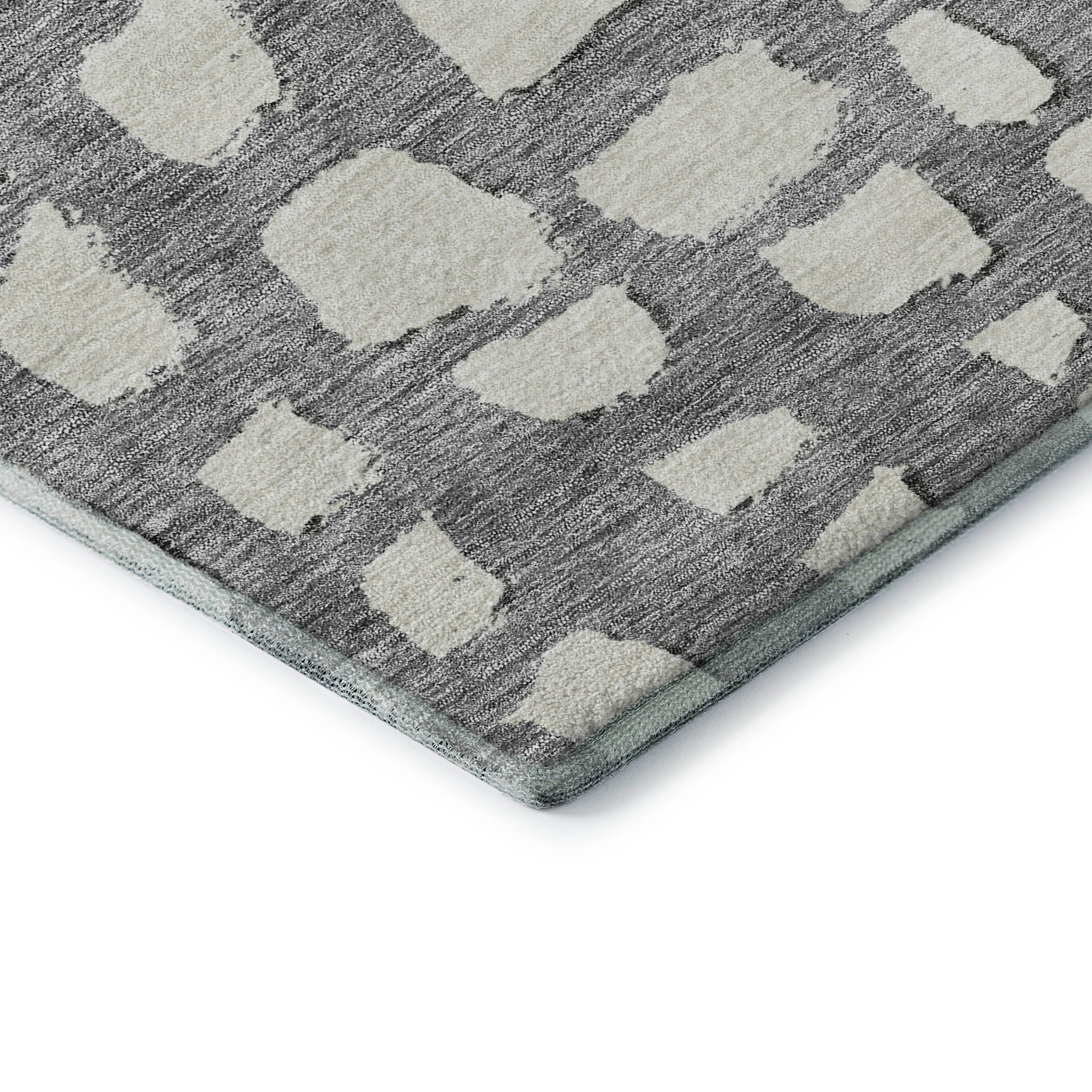 Zanzibar Machine Washable Transitional Gray Rug 1'8" x 2'6" #shape_Rectangle