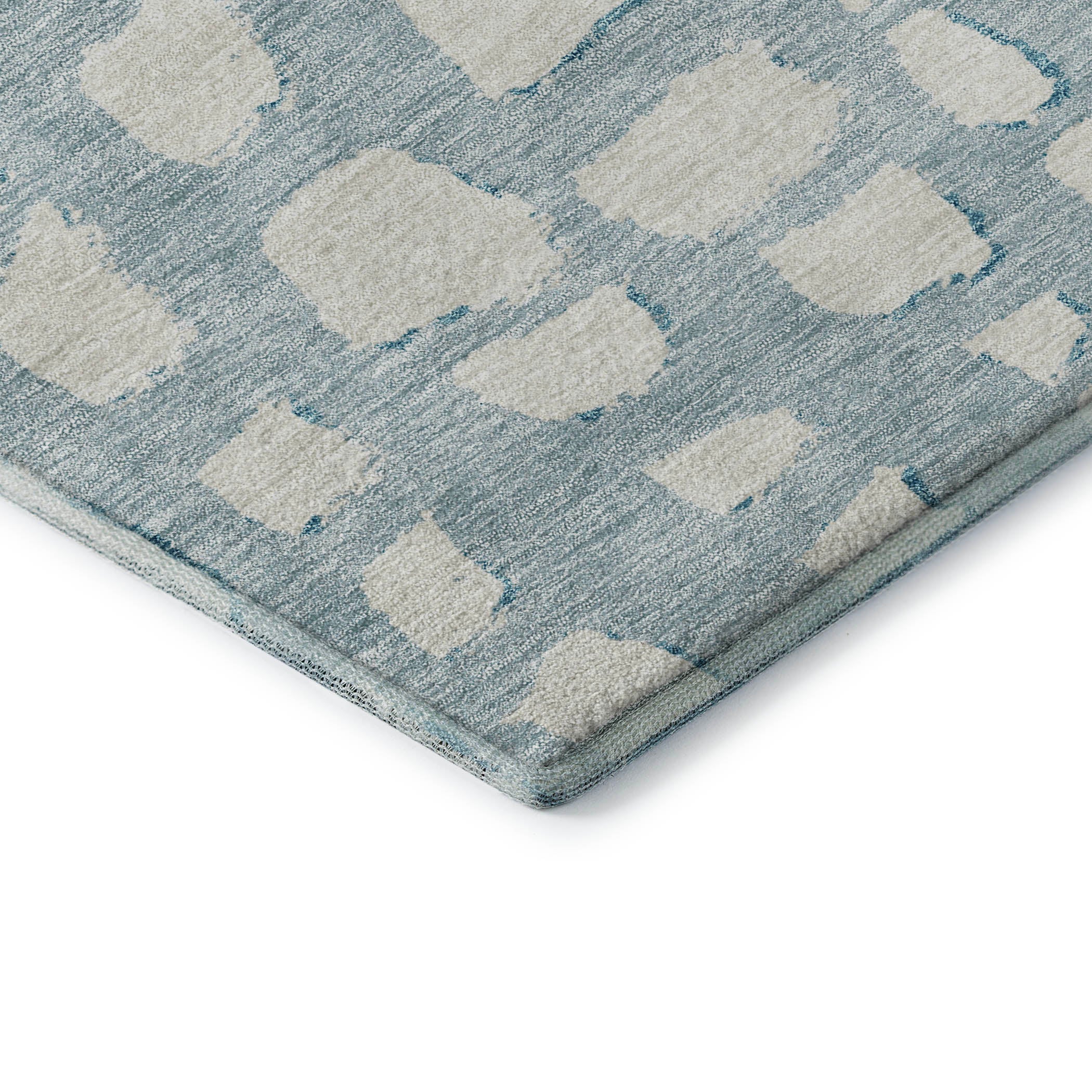 Zanzibar Machine Washable Transitional Sky Blue Rug 1'8" x 2'6" #shape_Rectangle