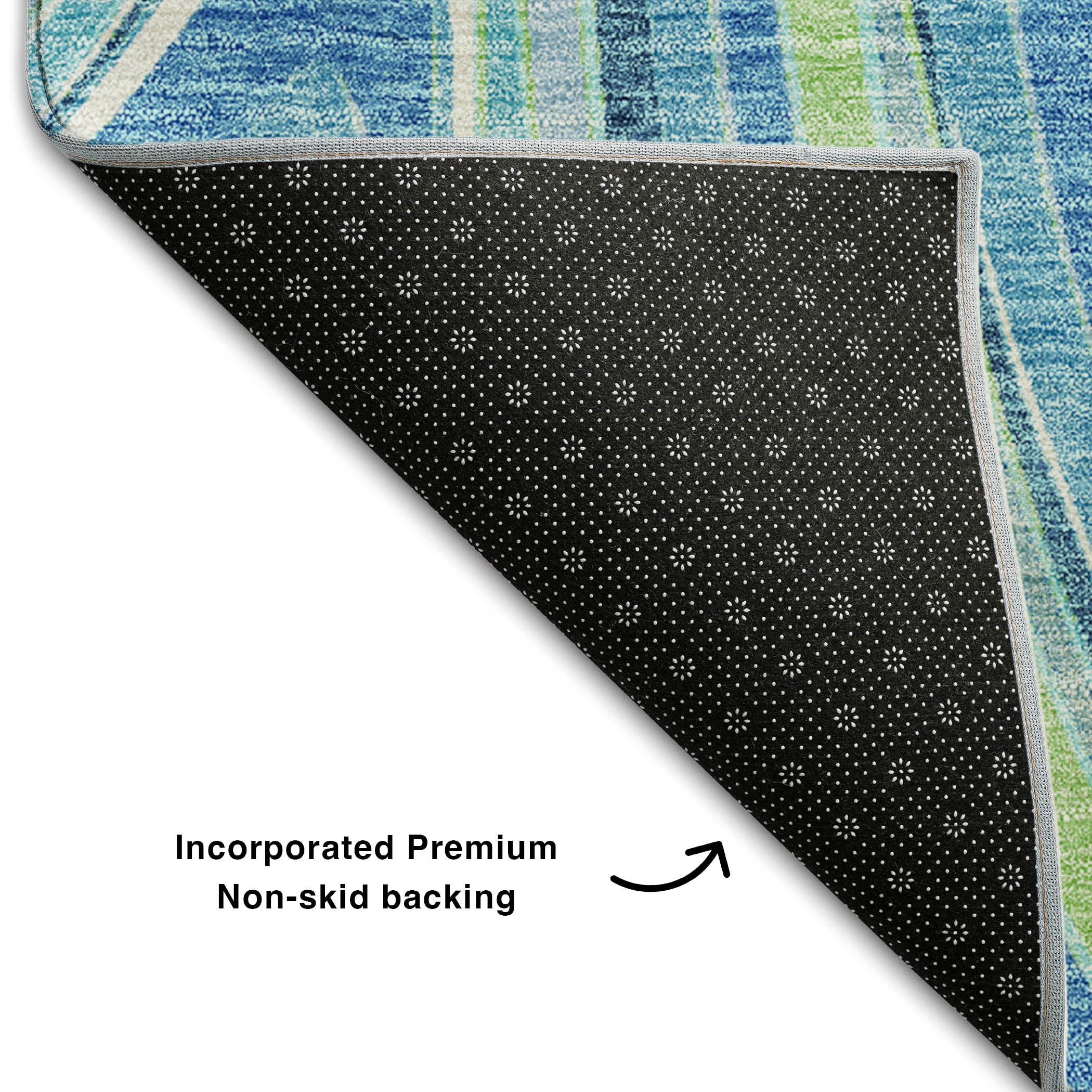 Zanzibar Machine Washable Transitional Blue Rug 1'8" x 2'6" #shape_Rectangle