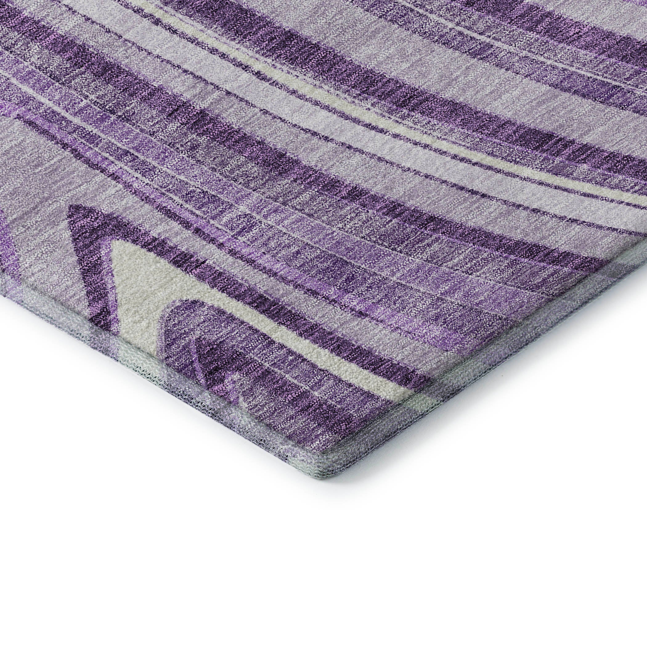 Zanzibar Machine Washable Transitional Lavender Purple Rug 1'8" x 2'6" #shape_Rectangle