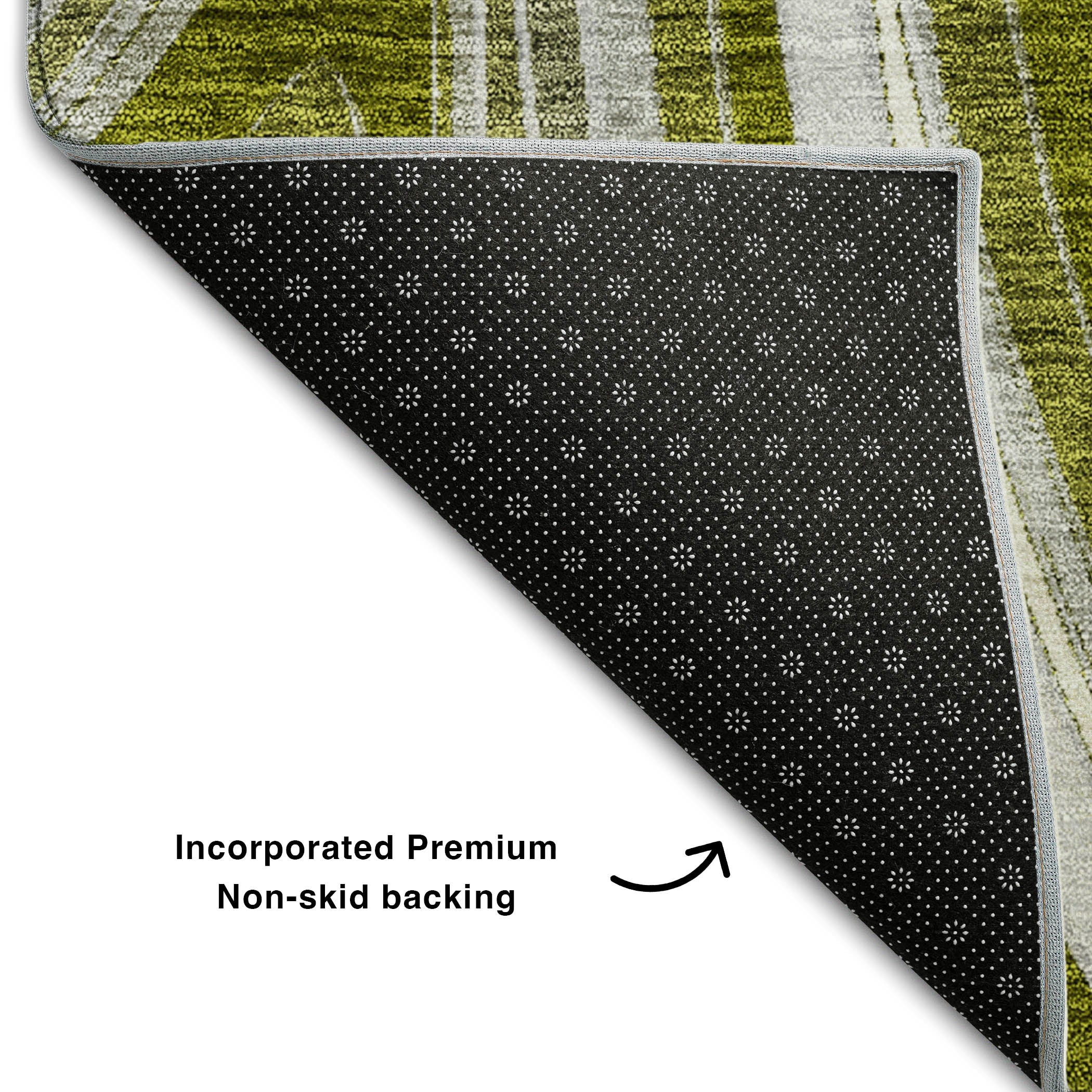 Zanzibar Machine Washable Transitional Olive Green Rug 1'8" x 2'6" #shape_Rectangle