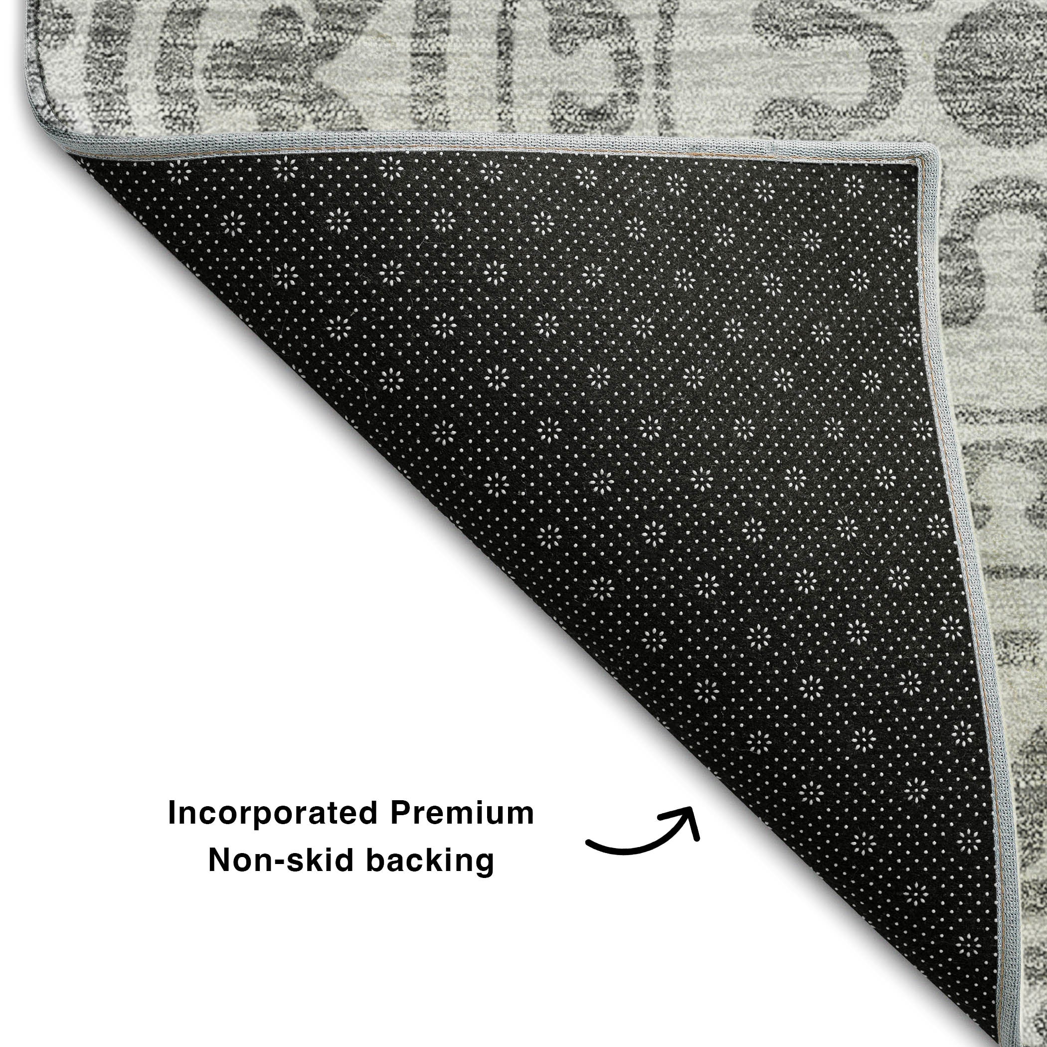 Kathmandu Machine Washable Transitional Silver Gray Rug 1'8" x 2'6" #shape_Rectangle