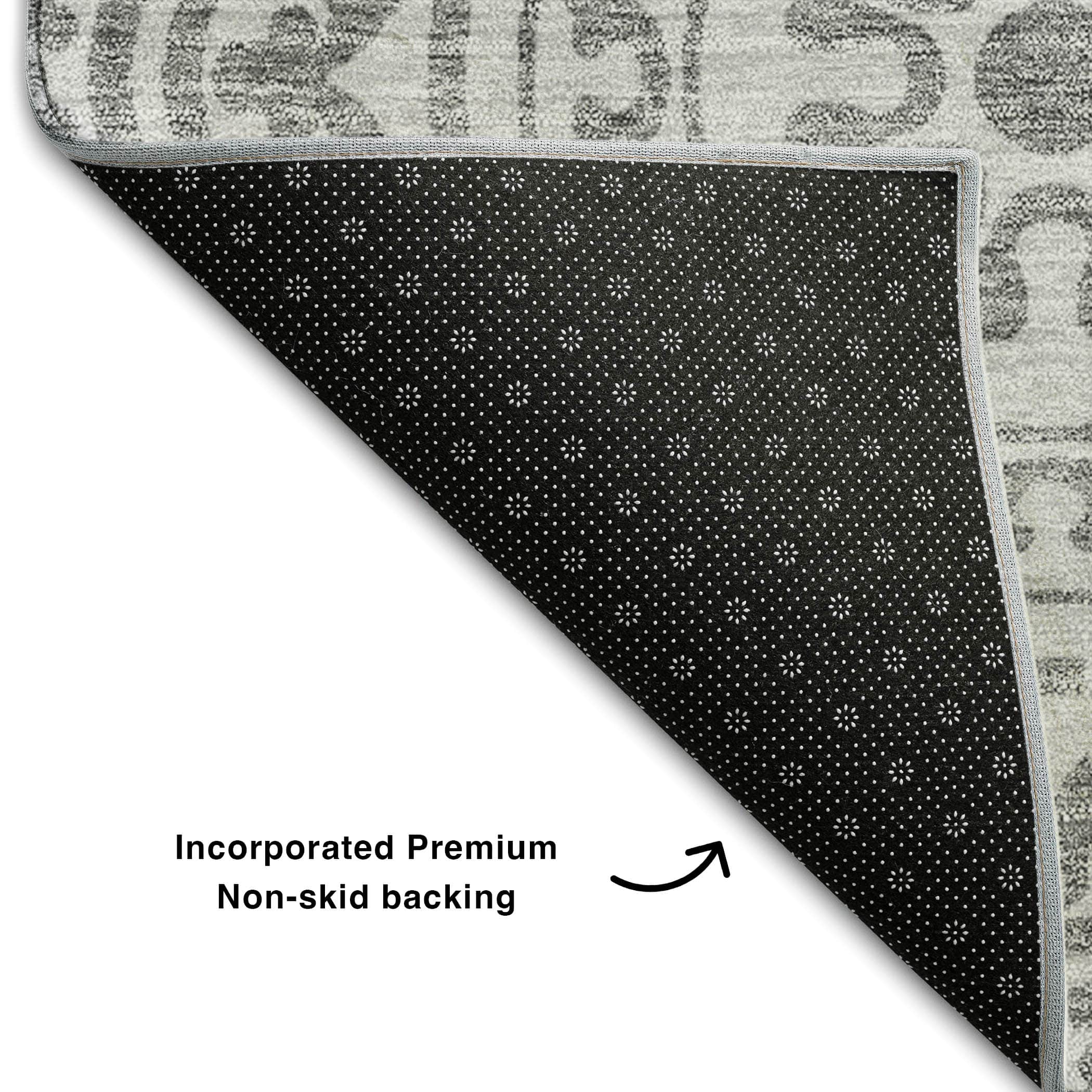Kathmandu Machine Washable Transitional Silver Gray Rug 1'8" x 2'6" #shape_Rectangle