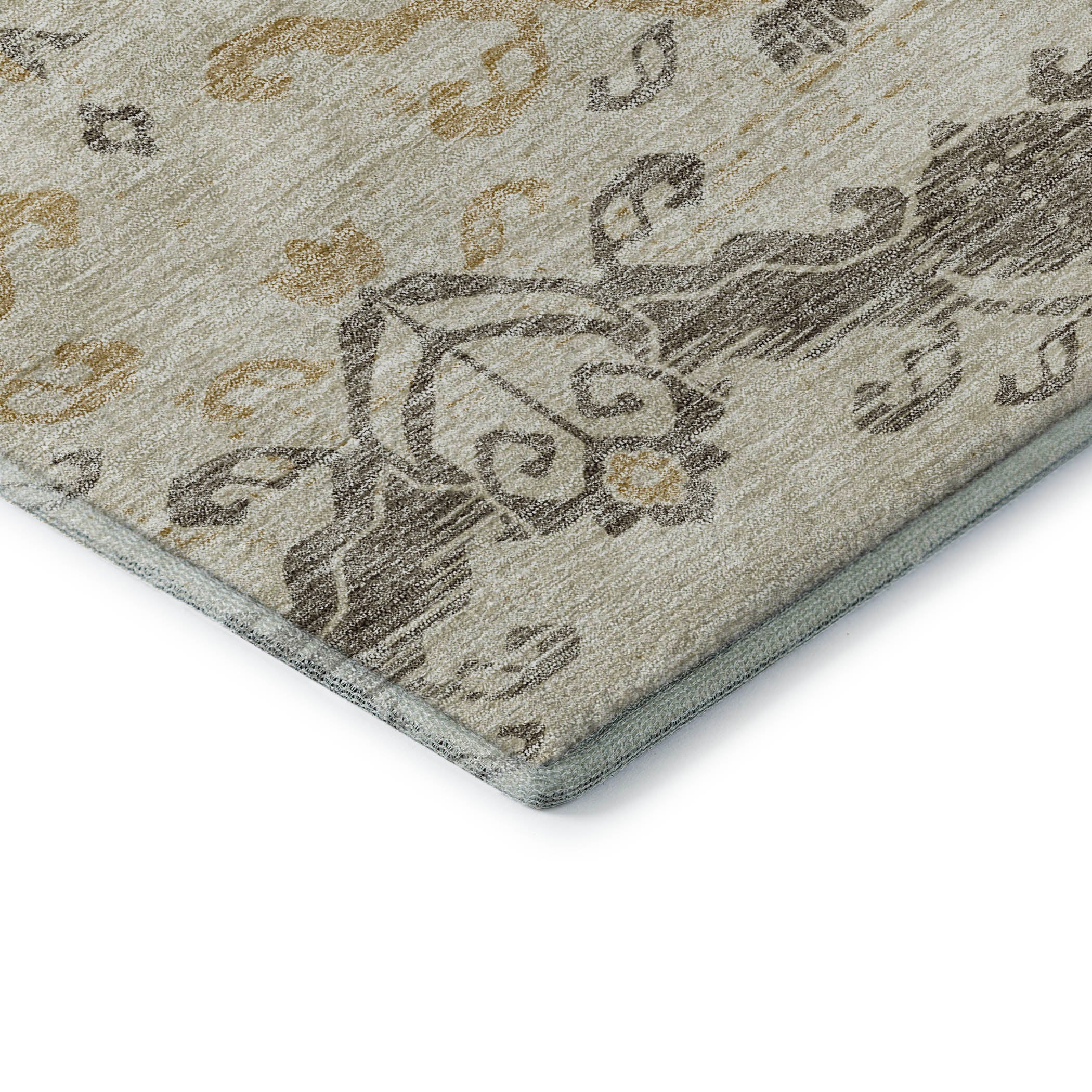 Sarajevo Machine Washable Transitional Beige Brown Rug 1'8" x 2'6" #shape_Rectangle
