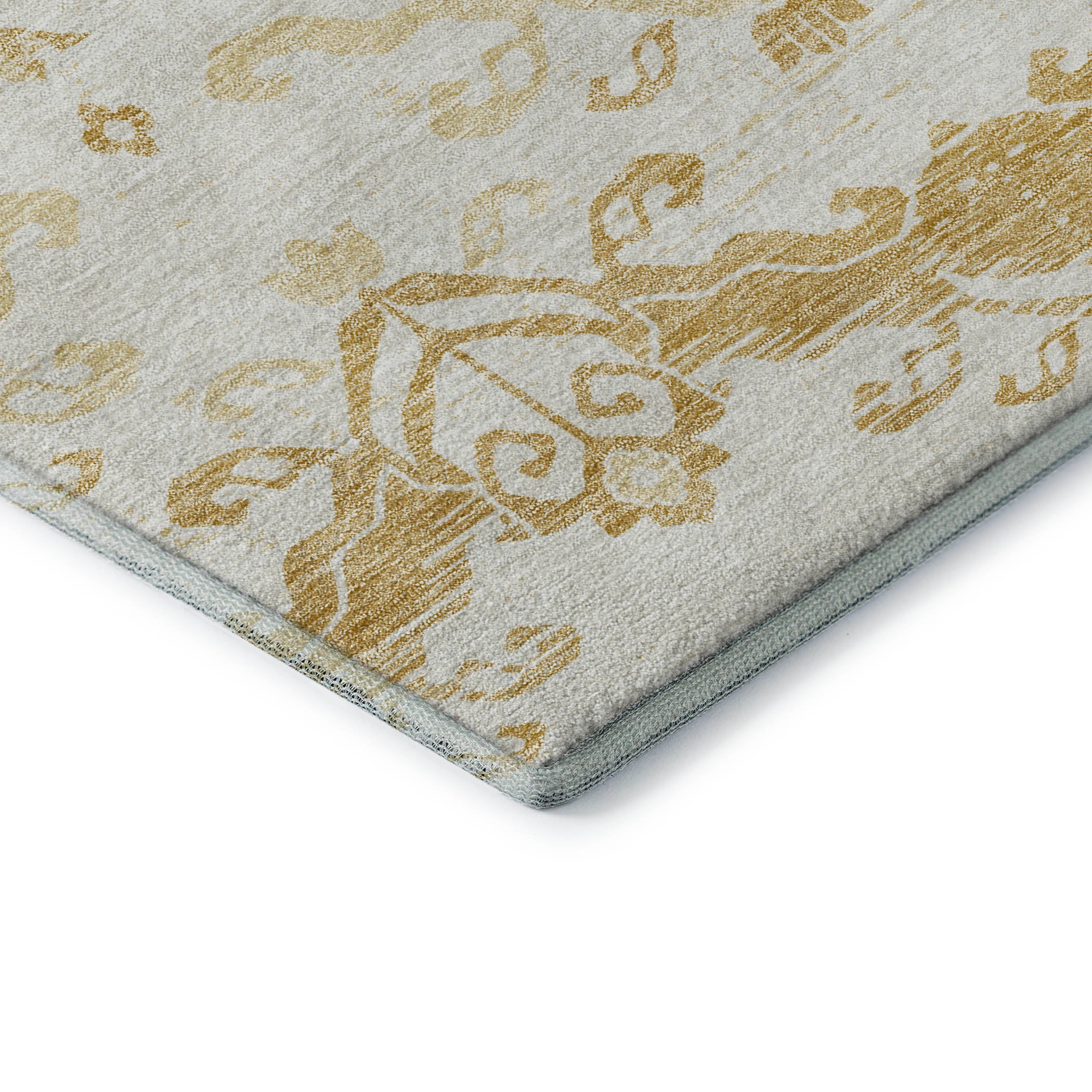 Sarajevo Machine Washable Transitional Gold Rug 1'8" x 2'6" #shape_Rectangle