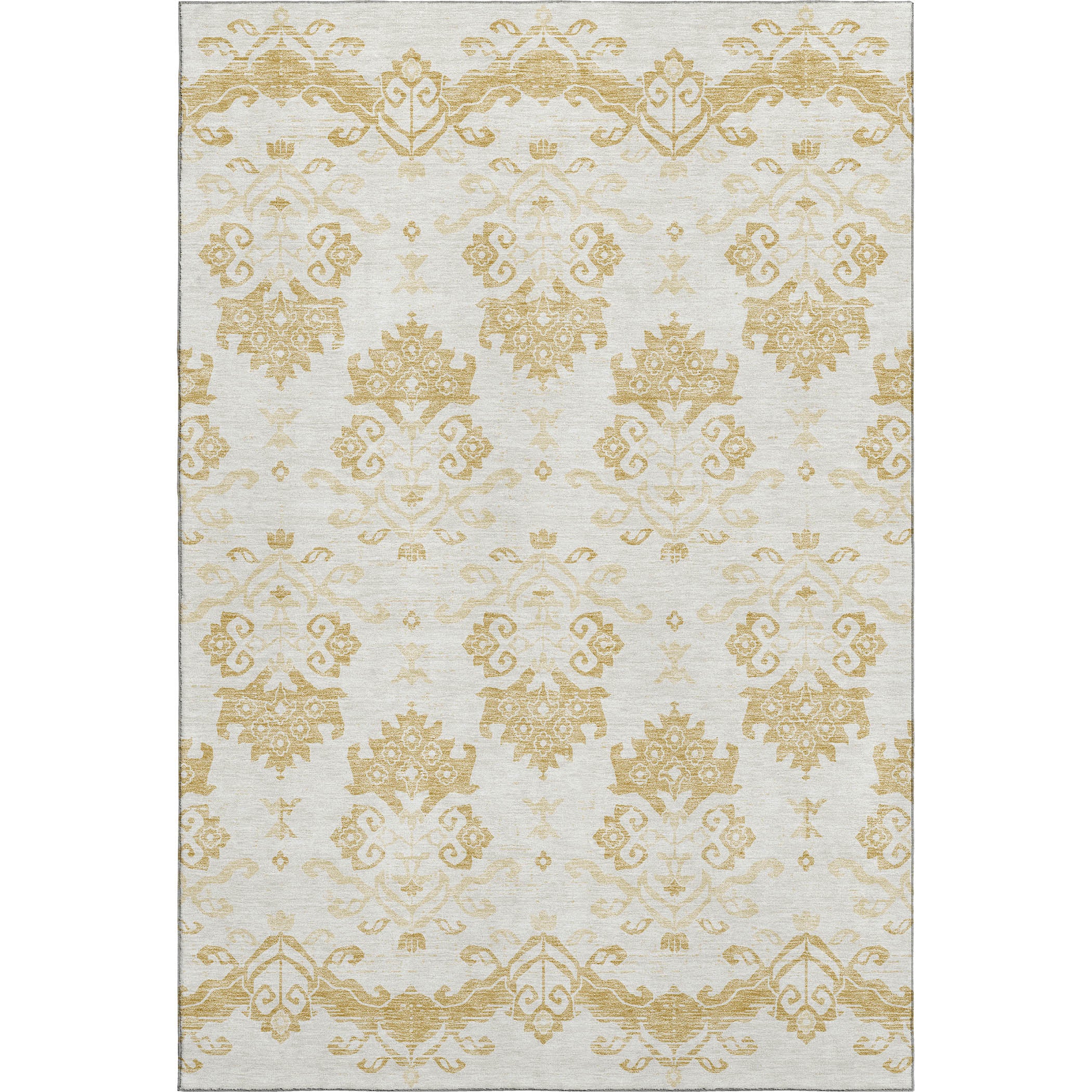 Sarajevo Machine Washable Transitional Gold Rug 2'6" x 3'10" #shape_Rectangle