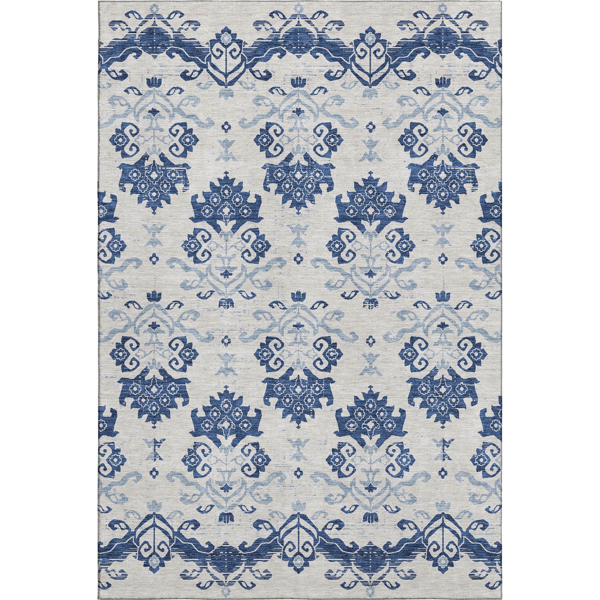 Sarajevo Machine Washable Transitional Navy Blue Rug 2'6" x 3'10" #shape_Rectangle