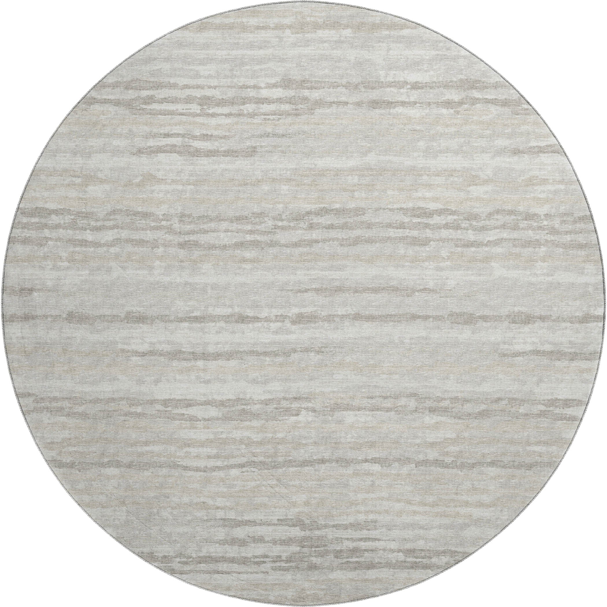 Bruges Machine Washable Transitional Baja Neutral Rug 8' x 8' #shape_Round