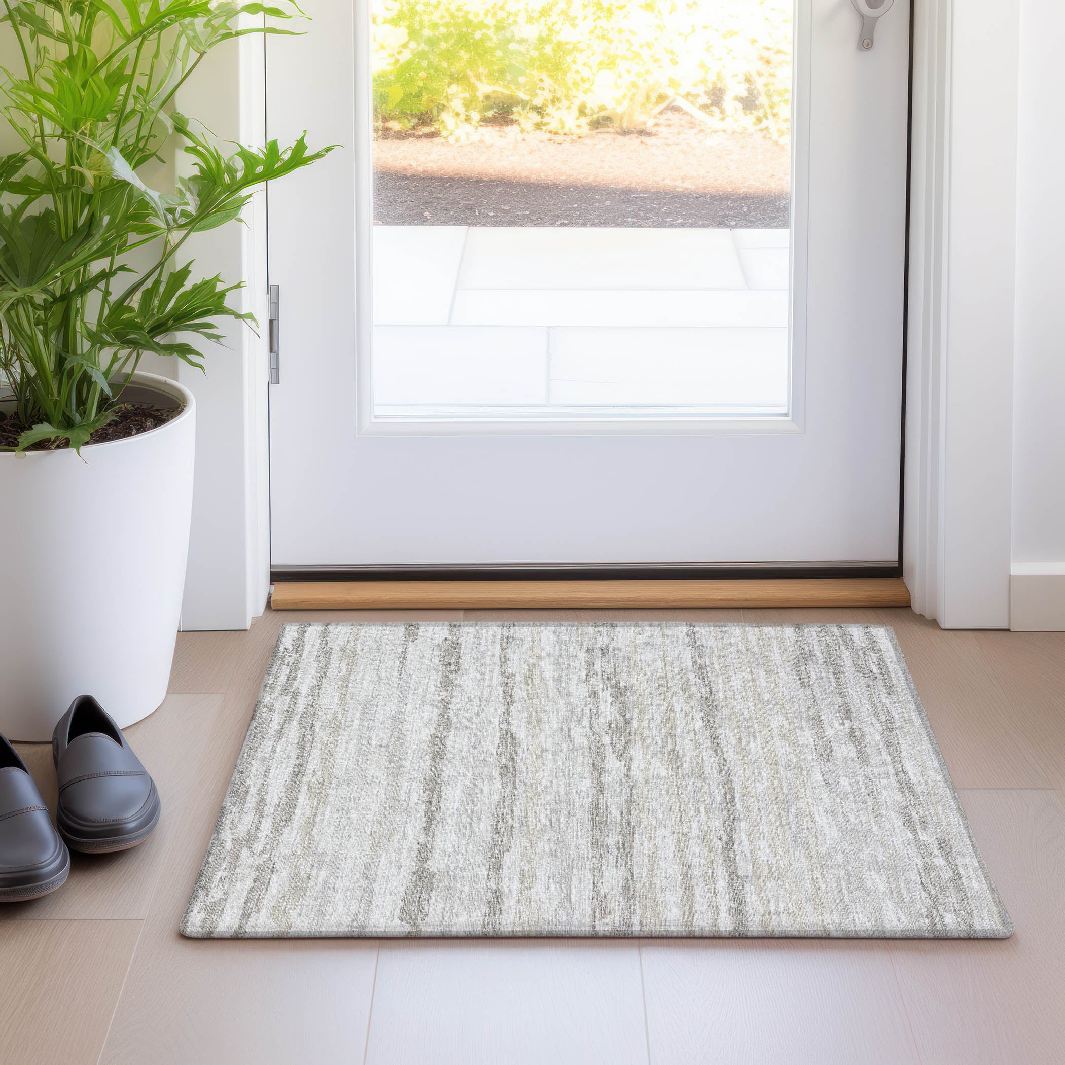 Bruges Machine Washable Transitional Baja Neutral Rug 1'8" x 2'6" #shape_Rectangle
