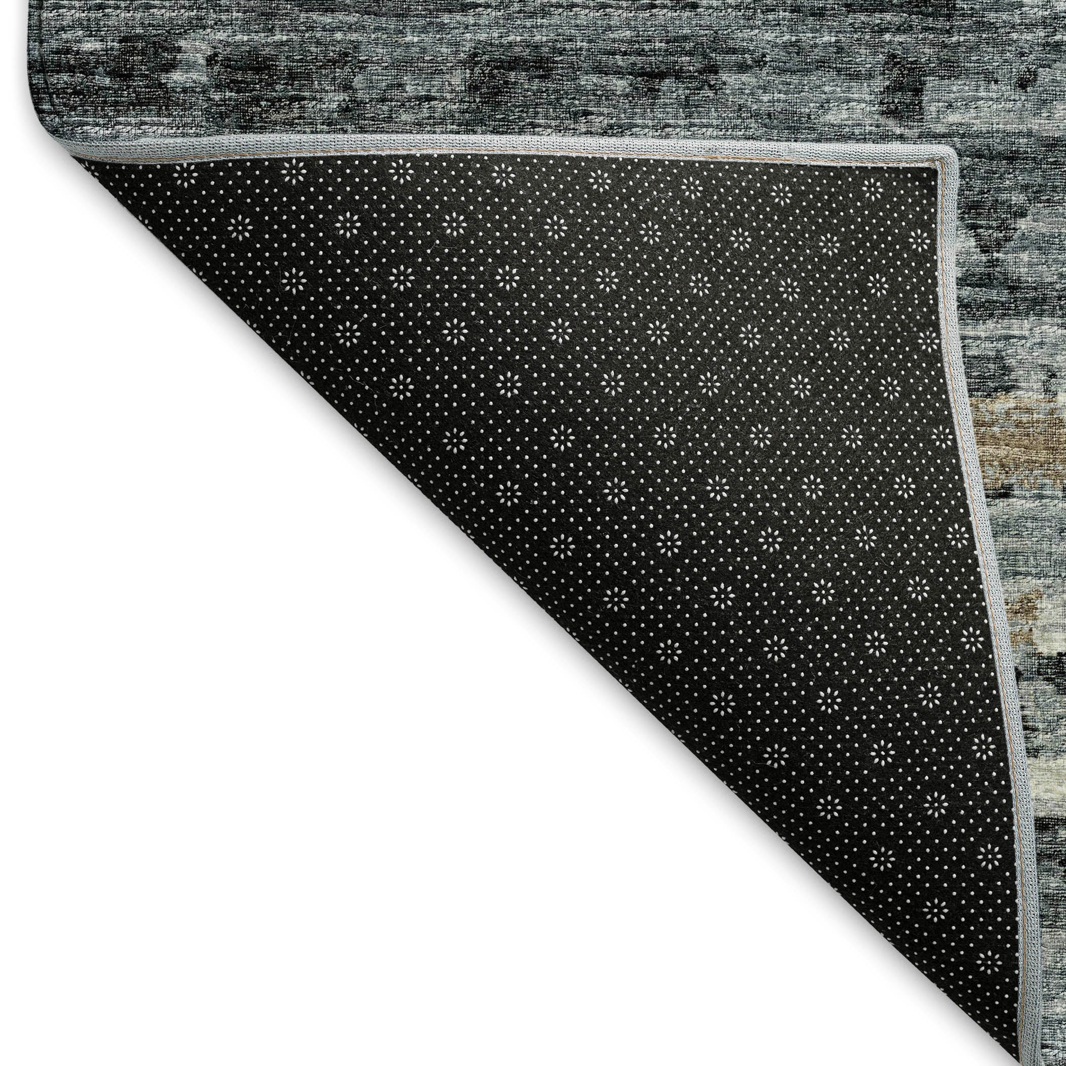 Bruges Machine Washable Transitional Shadow Gray Rug 1'8" x 2'6" #shape_Rectangle
