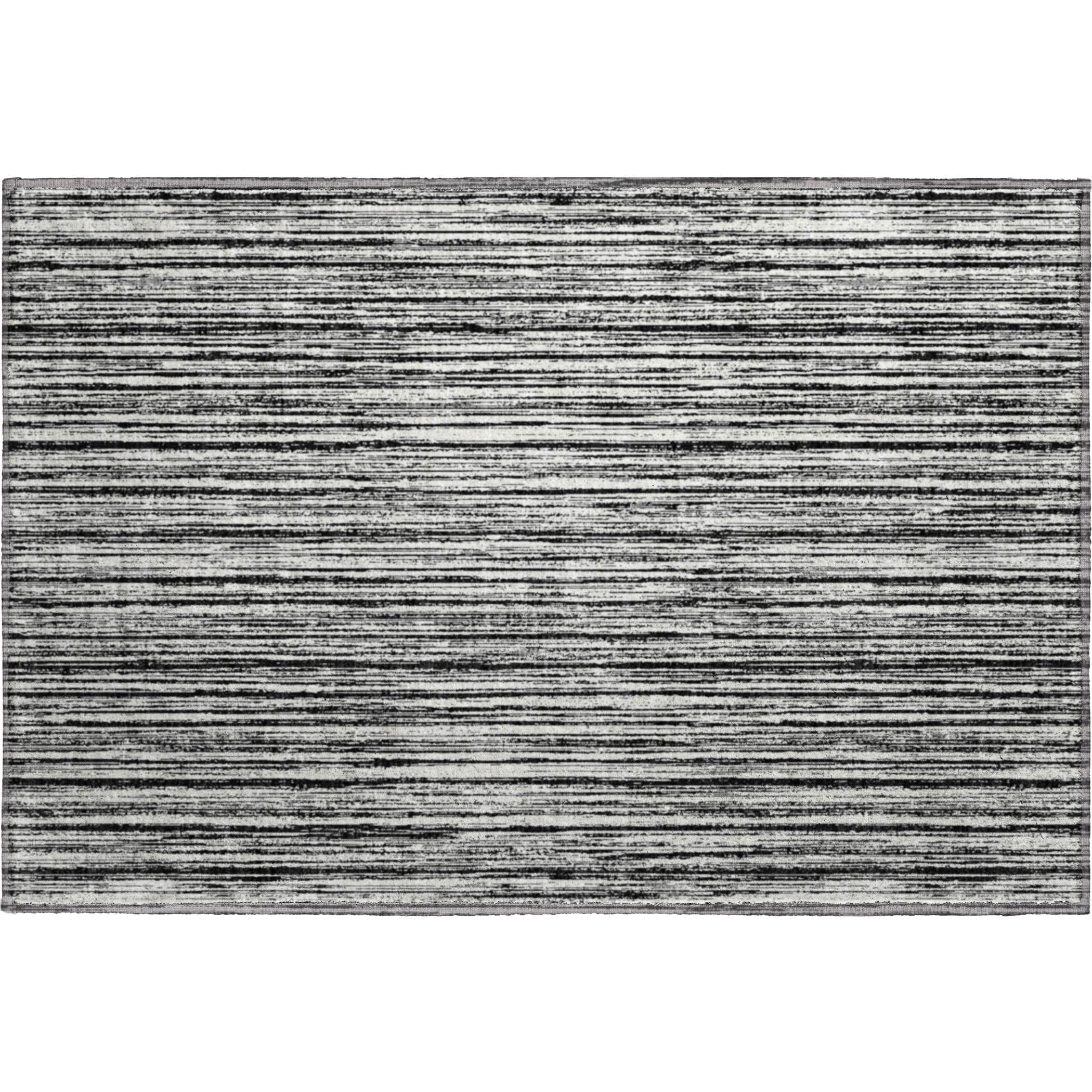 Athens Machine Washable Transitional Black Rug 1'8" x 2'6" #shape_Rectangle