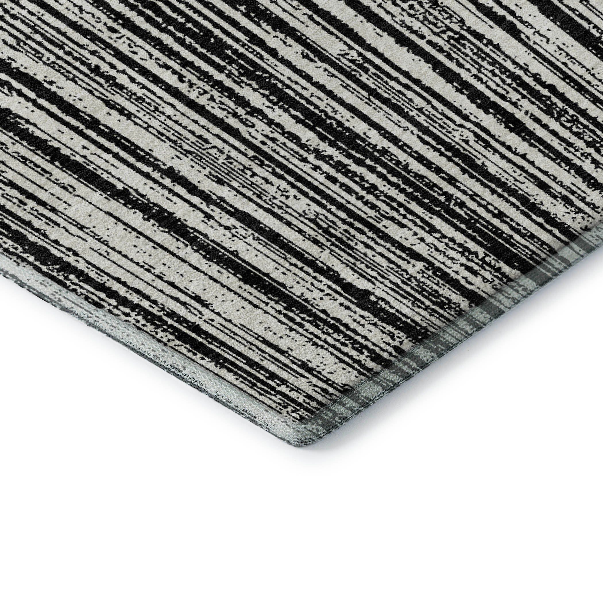 Athens Machine Washable Transitional Black Rug 1'8" x 2'6" #shape_Rectangle