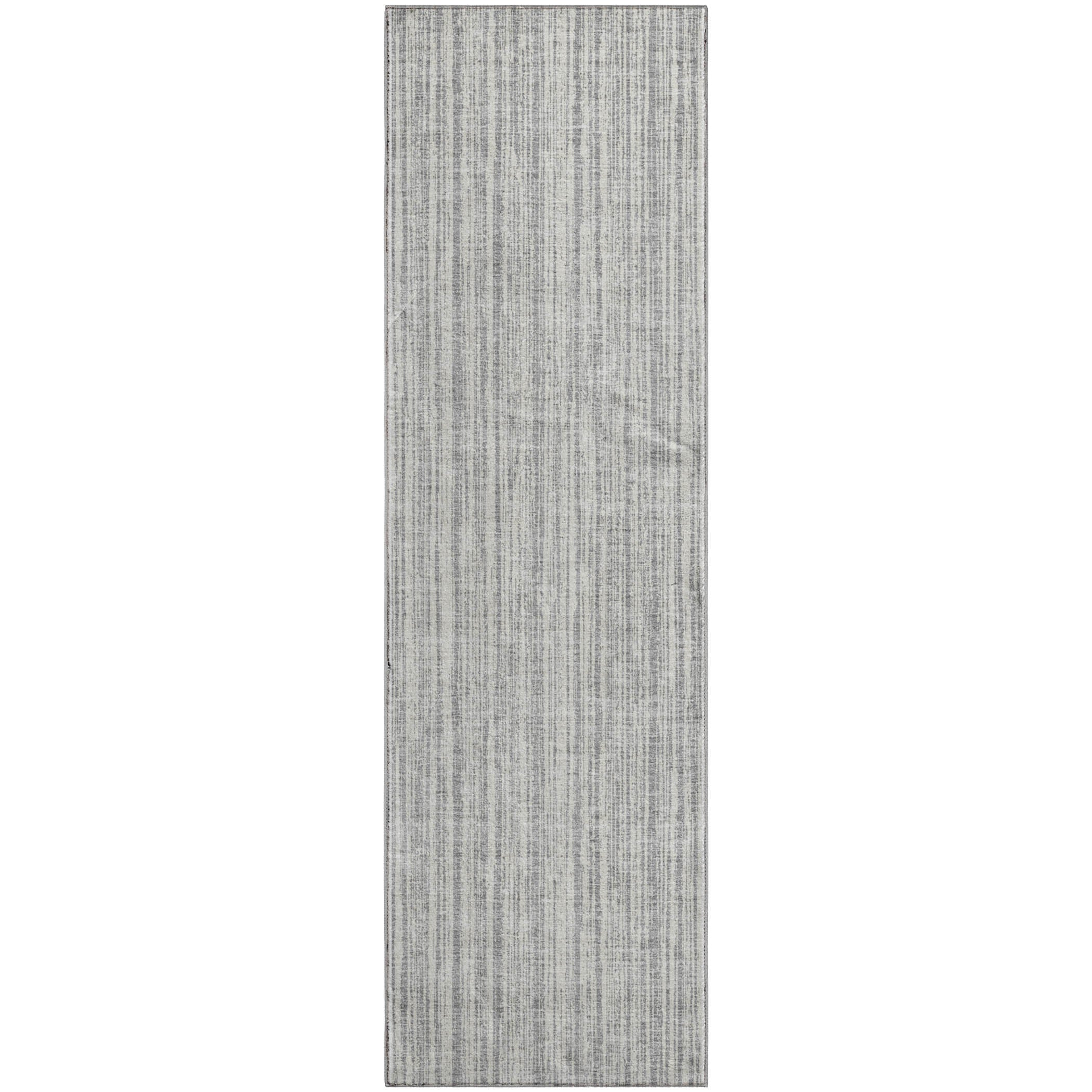 Athens Machine Washable Transitional Gray Rug 2'3" x 7'6" #shape_Runner