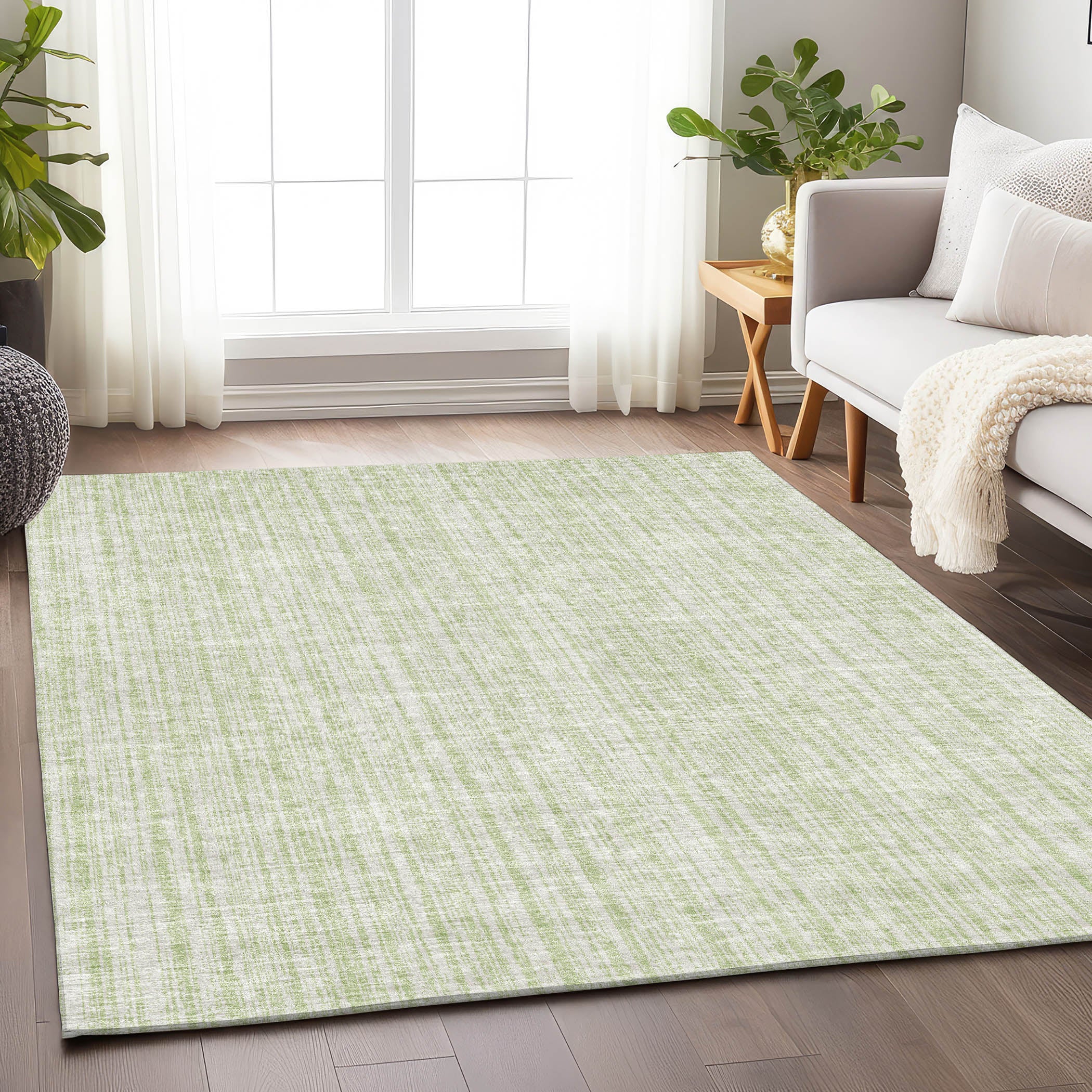 Athens Machine Washable Transitional Mint Green Rug 2'6" x 3'10" #shape_Rectangle