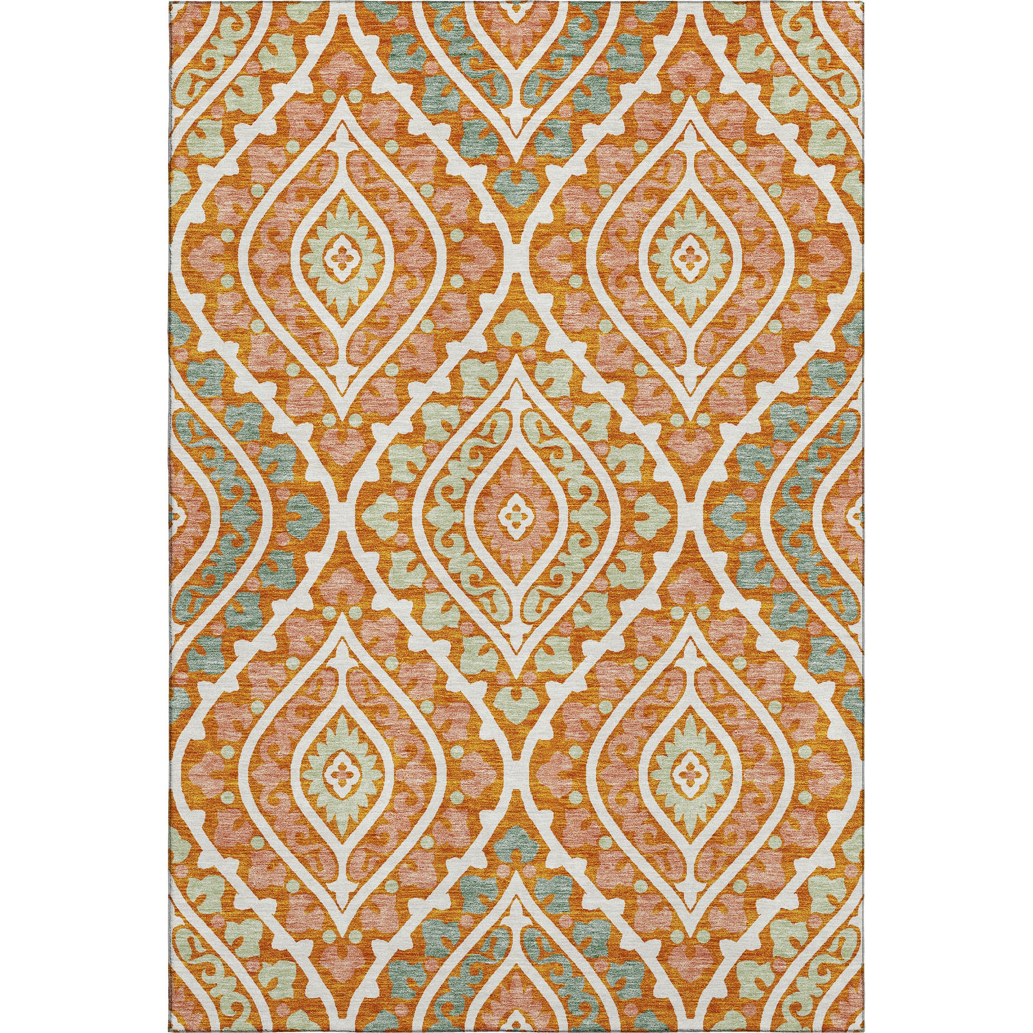Havana Machine Washable Transitional Orange Rug 2'6" x 3'10" #shape_Rectangle