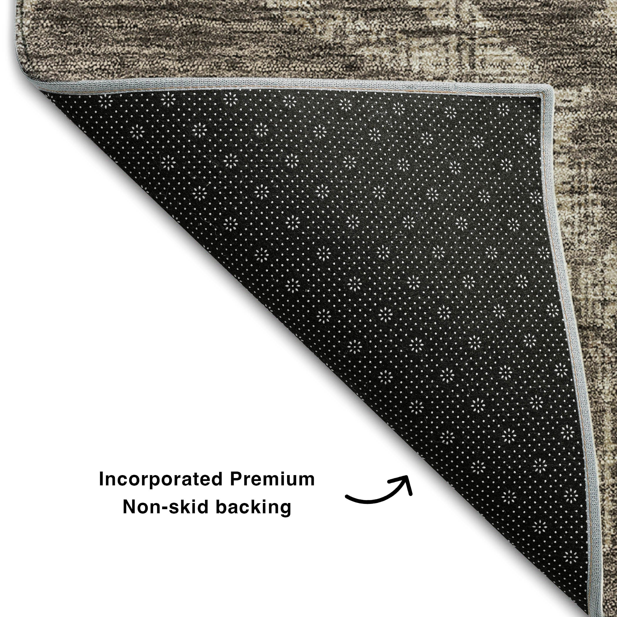 Kathmandu Machine Washable Traditional Brown Rug 1'8" x 2'6" #shape_Rectangle