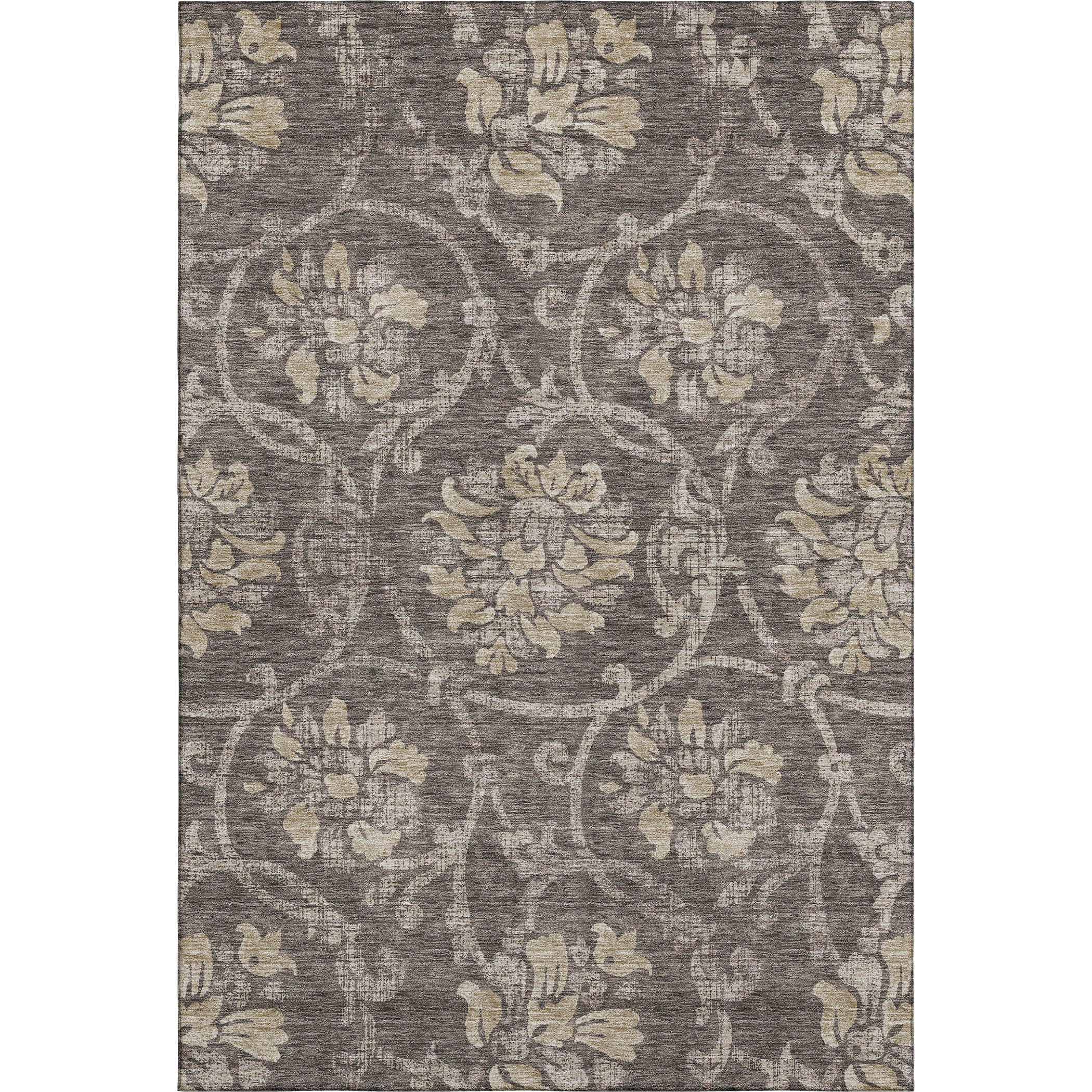 Kathmandu Machine Washable Traditional Brown Rug 2'6" x 3'10" #shape_Rectangle