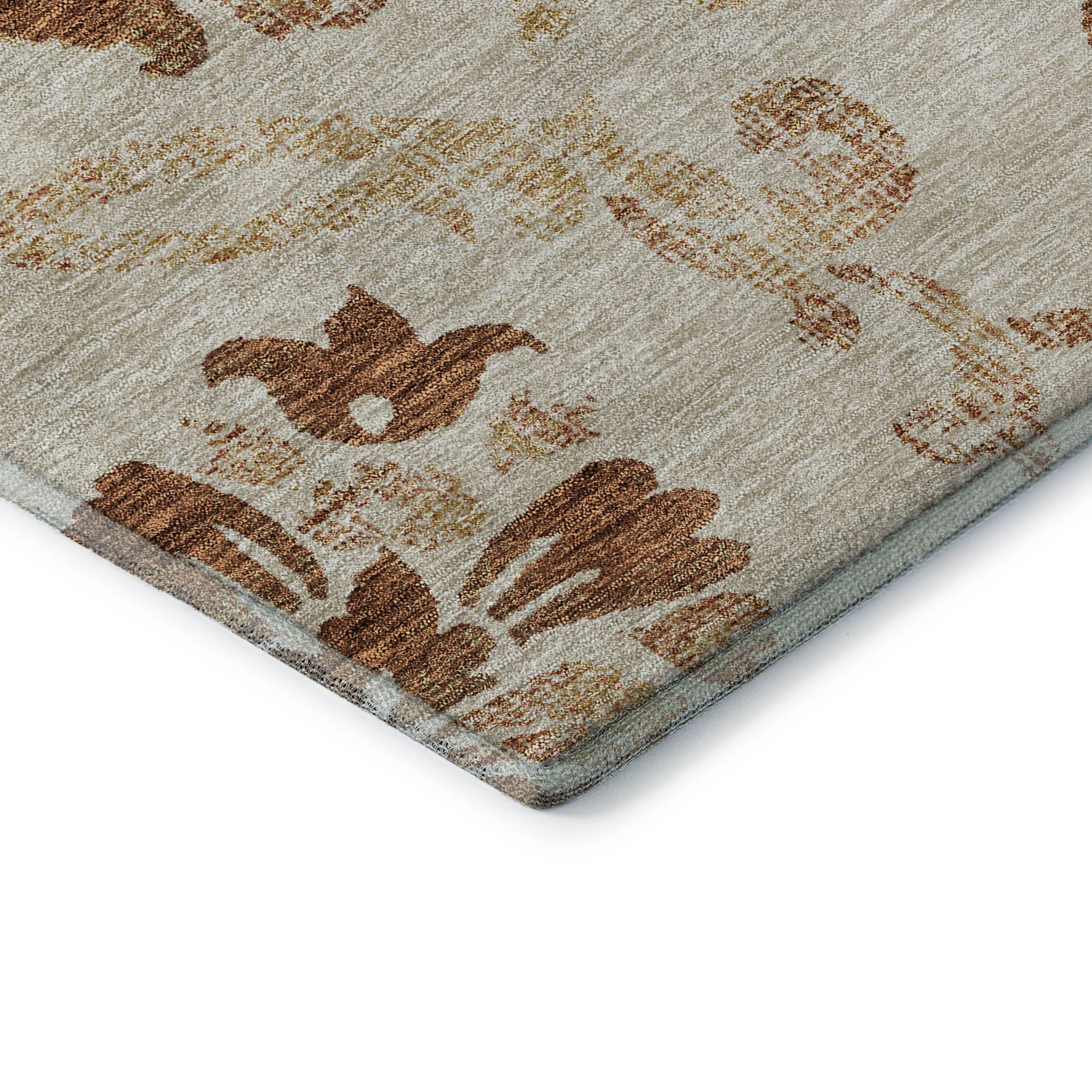 Kathmandu Machine Washable Traditional Terracotta Orange Rug 1'8" x 2'6" #shape_Rectangle