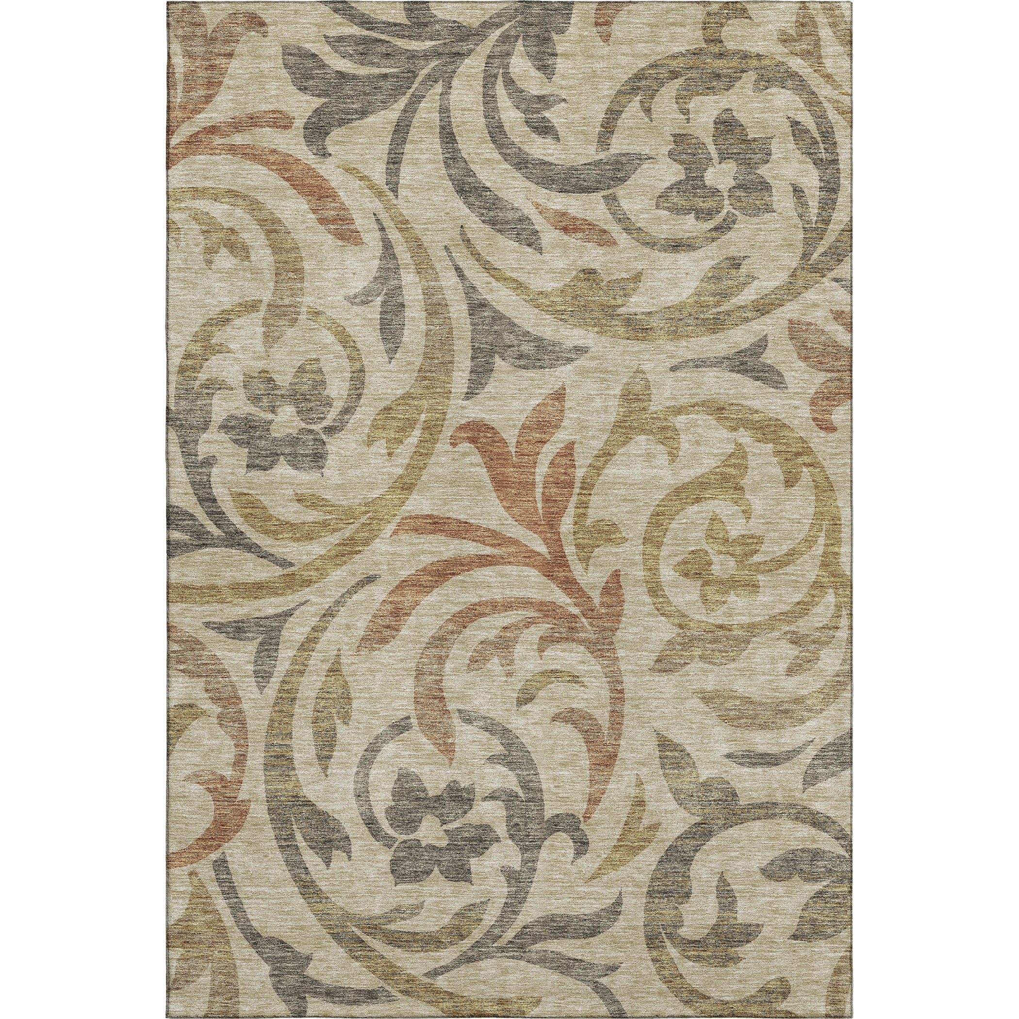 Salzburg Machine Washable Transitional Beige Brown Rug 2'6" x 3'10" #shape_Rectangle