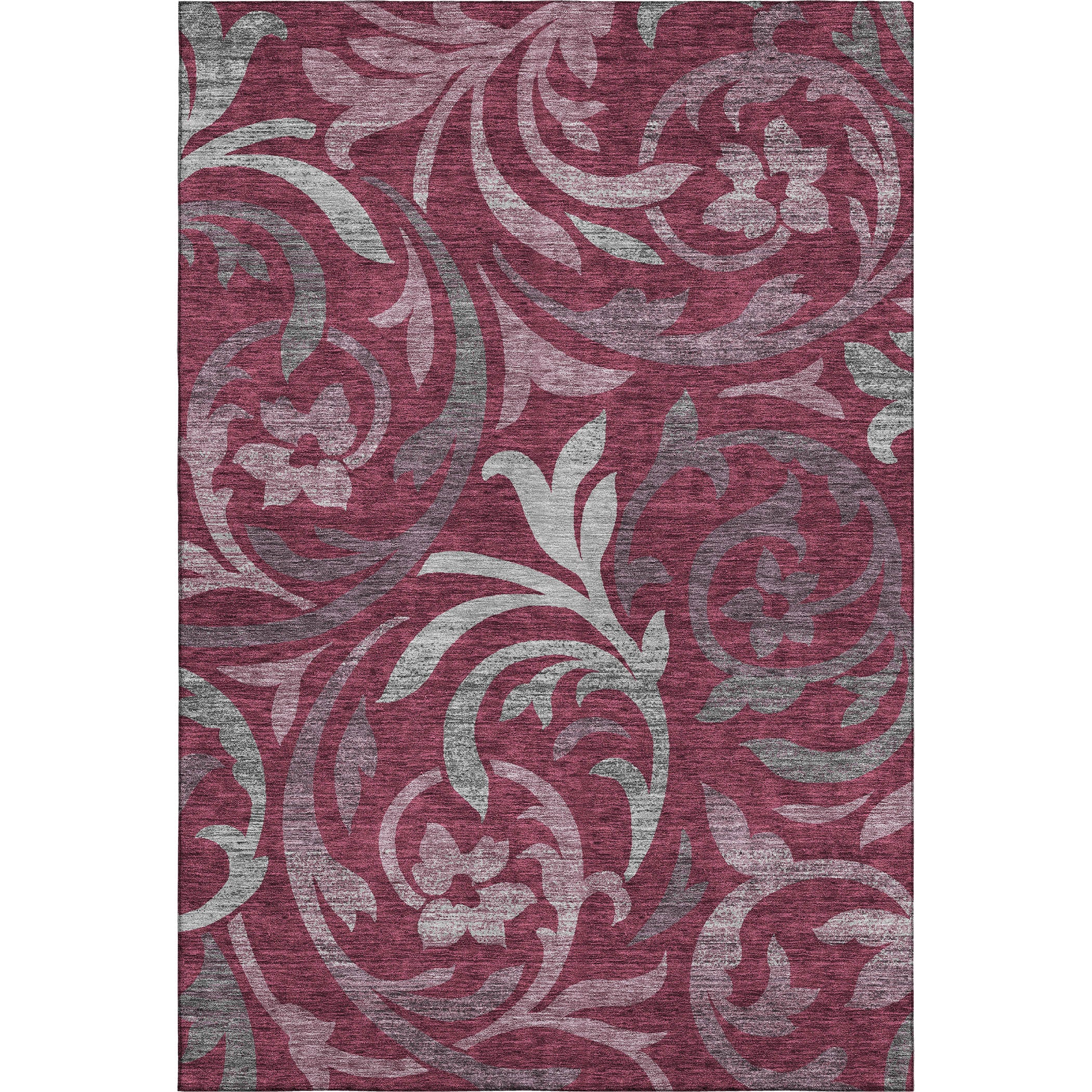 Salzburg Machine Washable Transitional Garnet Red Rug 2'6" x 3'10" #shape_Rectangle