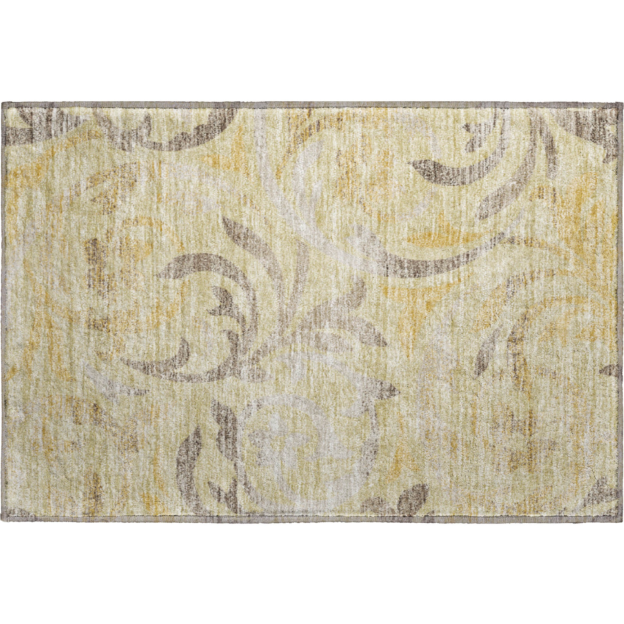 Salzburg Machine Washable Transitional Gold Rug 1'8" x 2'6" #shape_Rectangle