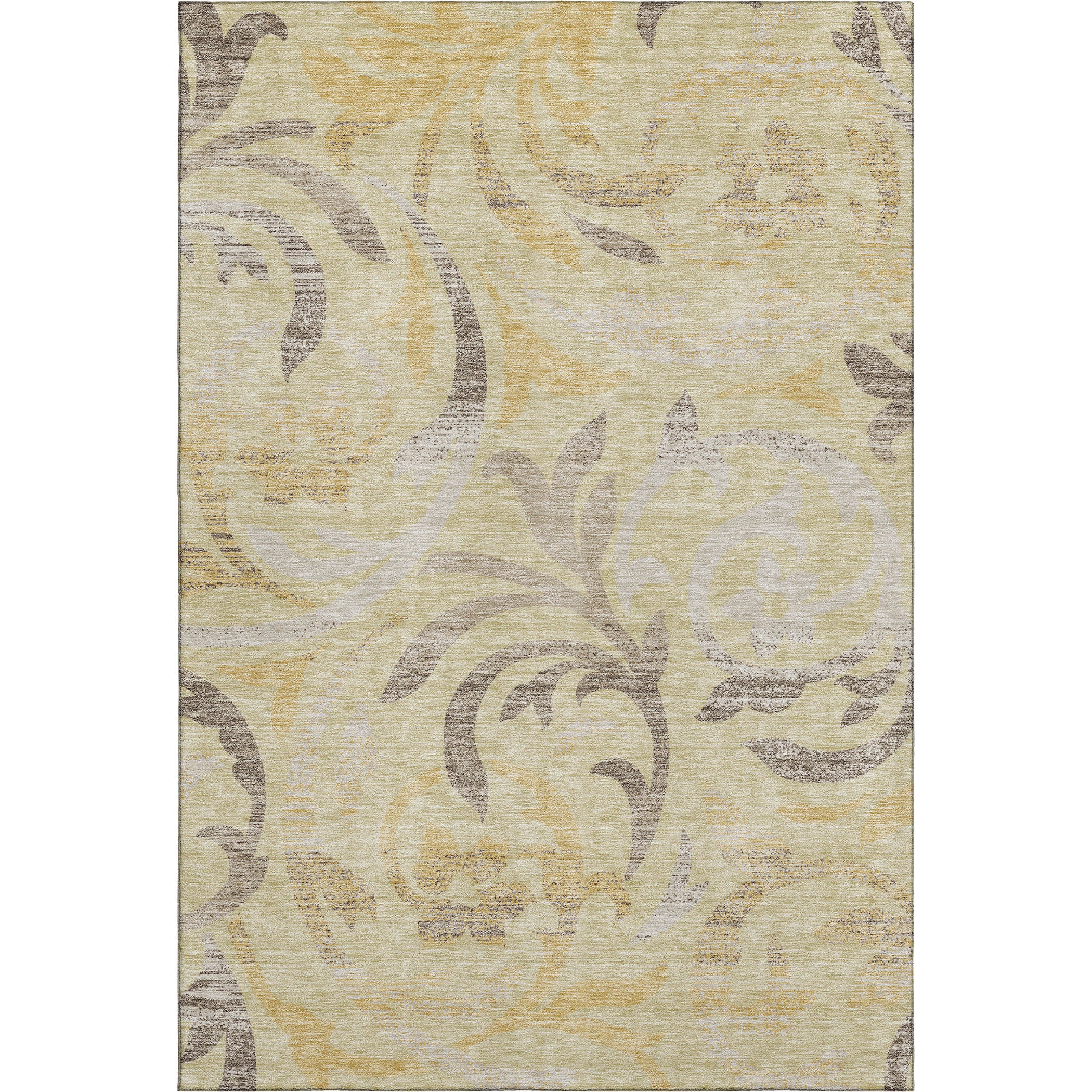 Salzburg Machine Washable Transitional Gold Rug 2'6" x 3'10" #shape_Rectangle