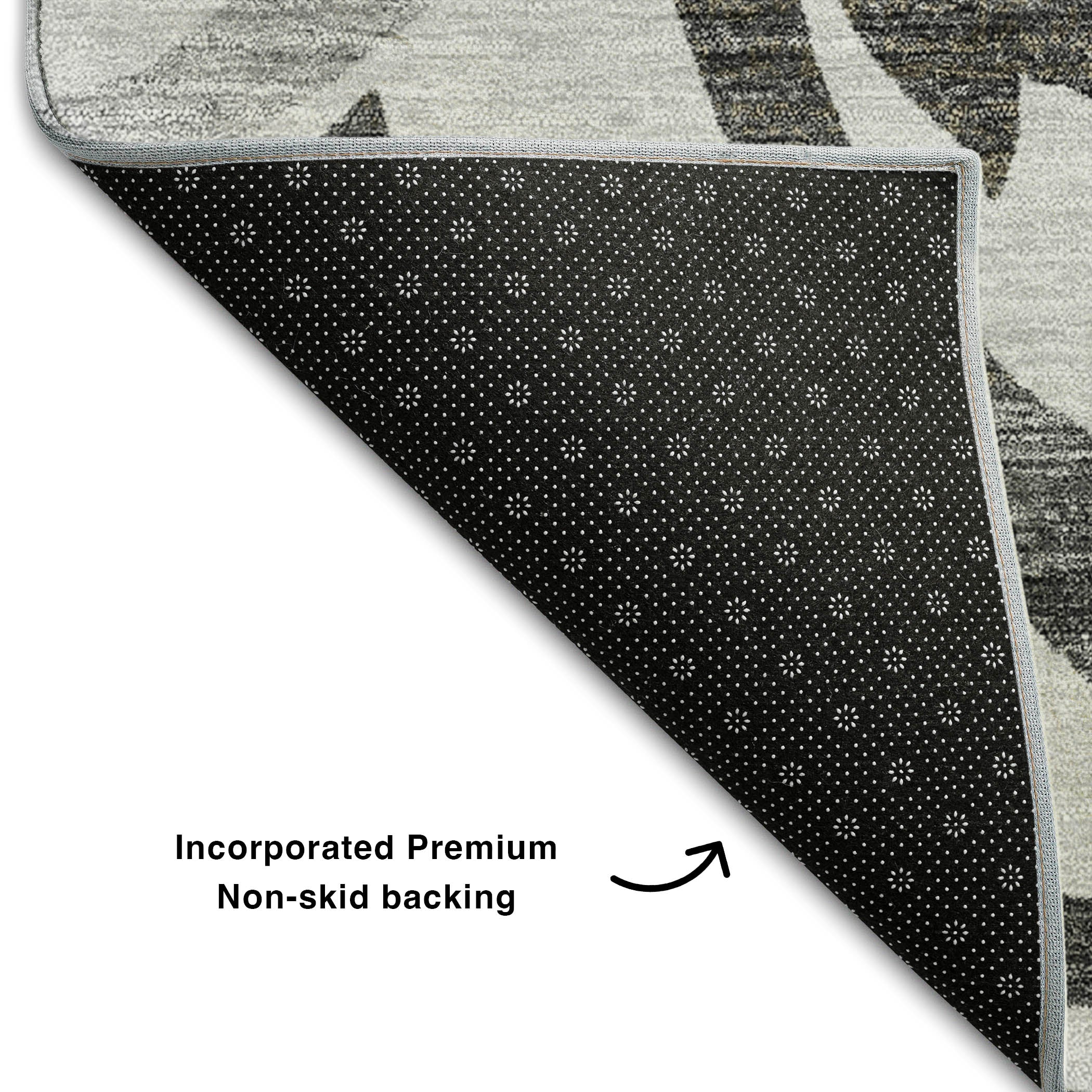 Salzburg Machine Washable Transitional Gray Rug 1'8" x 2'6" #shape_Rectangle