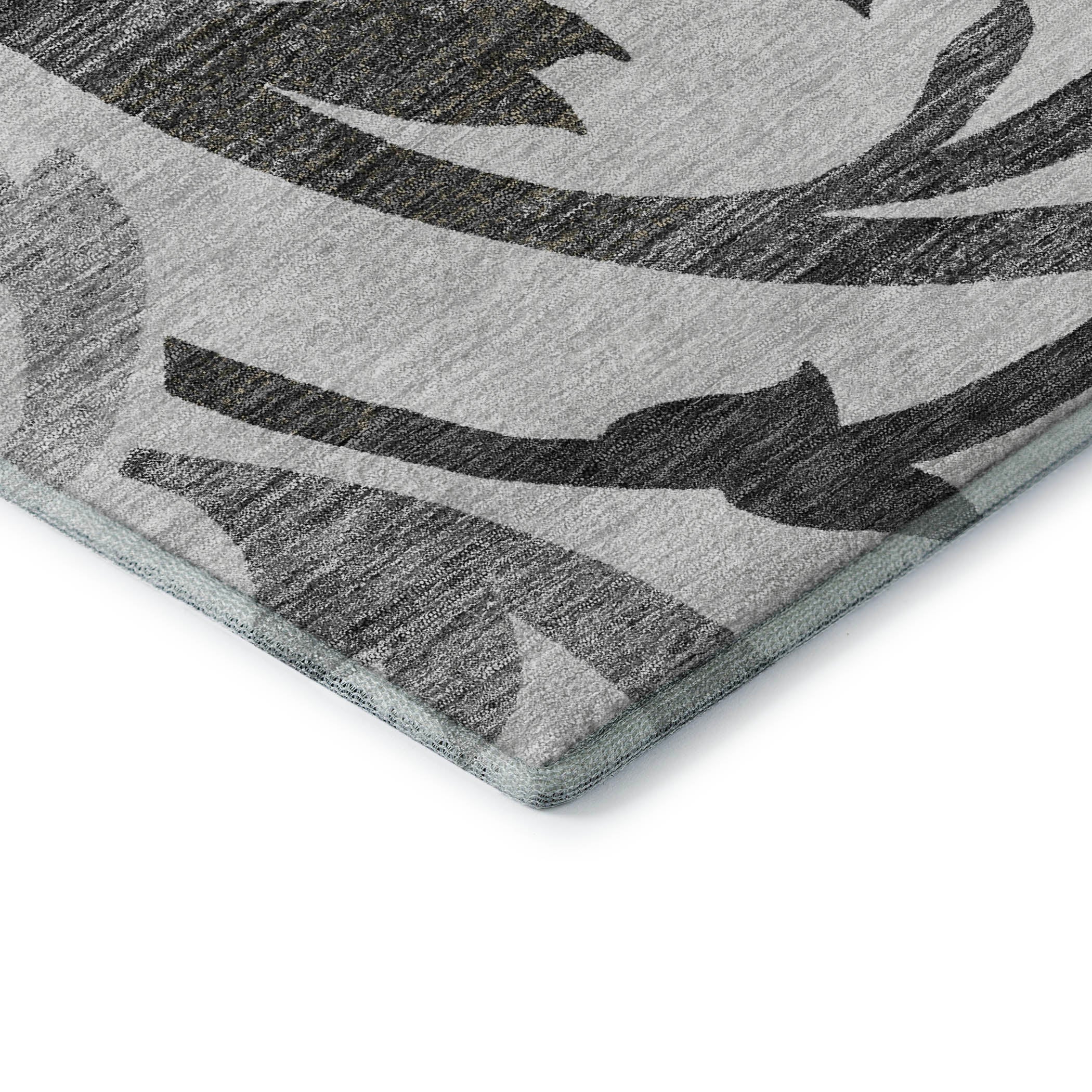 Salzburg Machine Washable Transitional Gray Rug 1'8" x 2'6" #shape_Rectangle