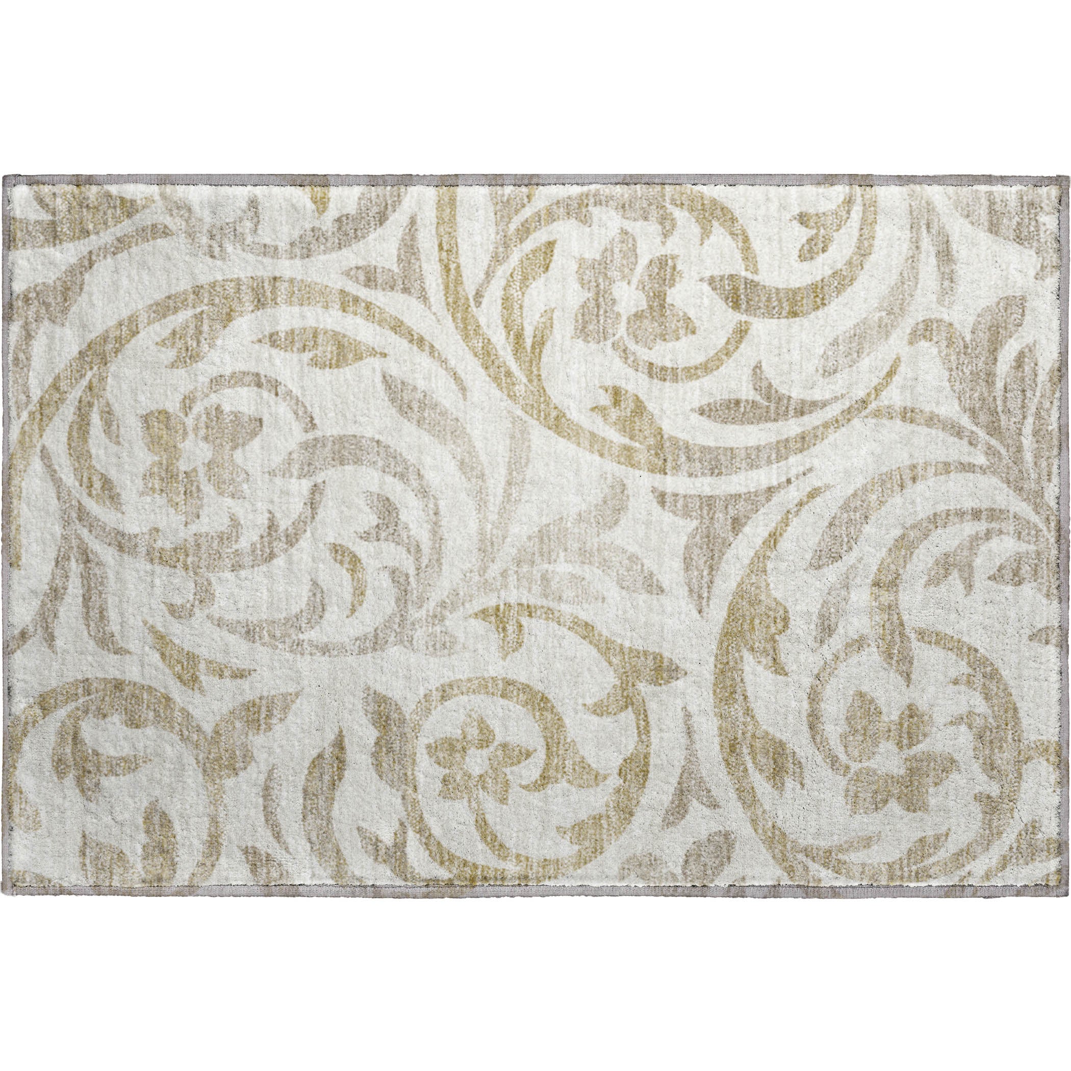 Salzburg Machine Washable Transitional Ivory Rug 1'8" x 2'6" #shape_Rectangle