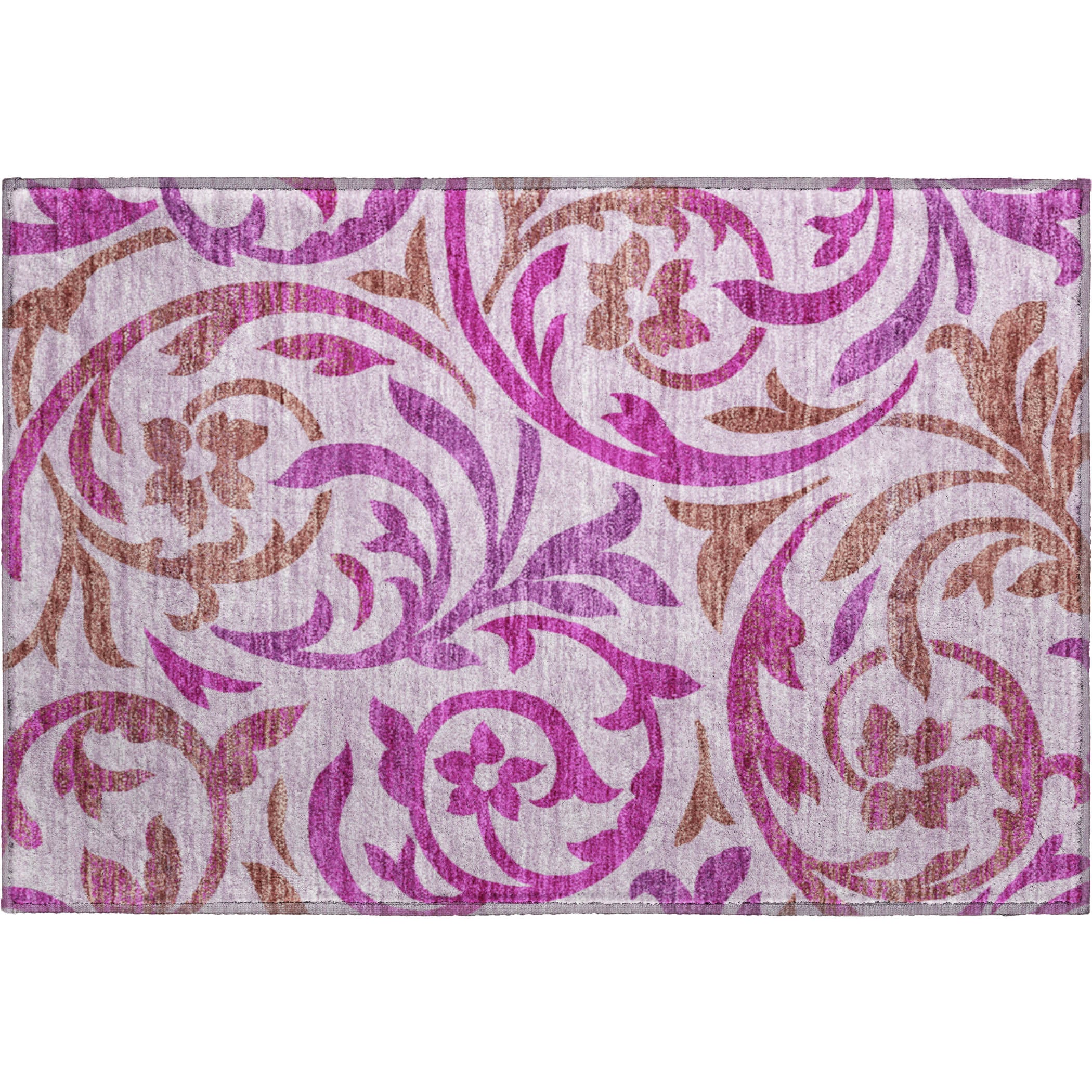 Salzburg Machine Washable Transitional Lavender Purple Rug 1'8" x 2'6" #shape_Rectangle