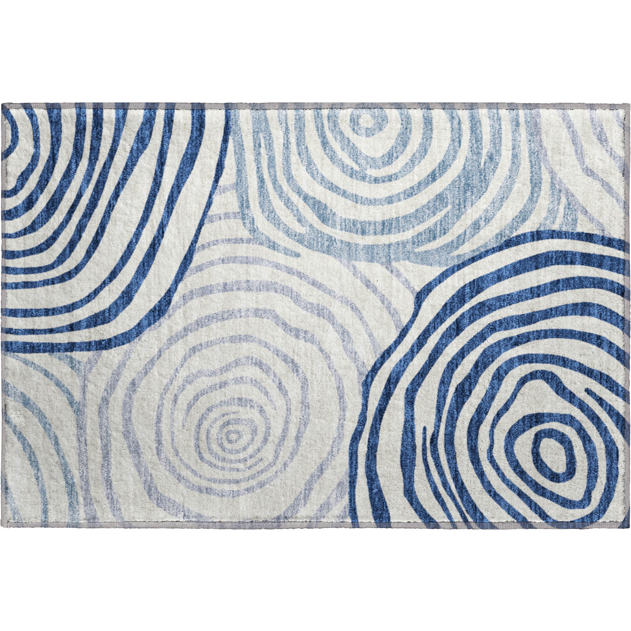 Chiang Mai Machine Washable Transitional Blue Rug 1'8" x 2'6" #shape_Rectangle