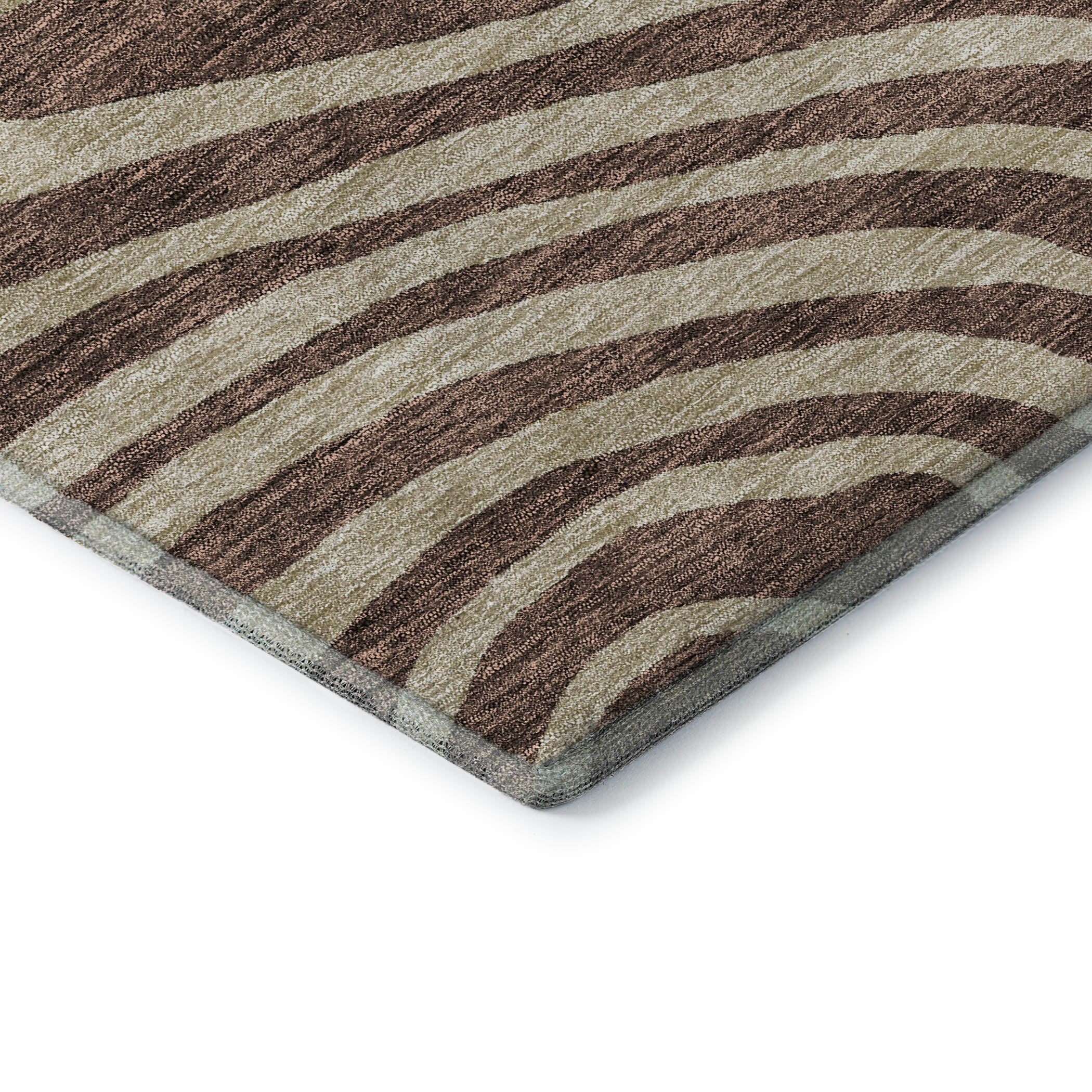 Chiang Mai Machine Washable Transitional Fudge Brown Rug 1'8" x 2'6" #shape_Rectangle