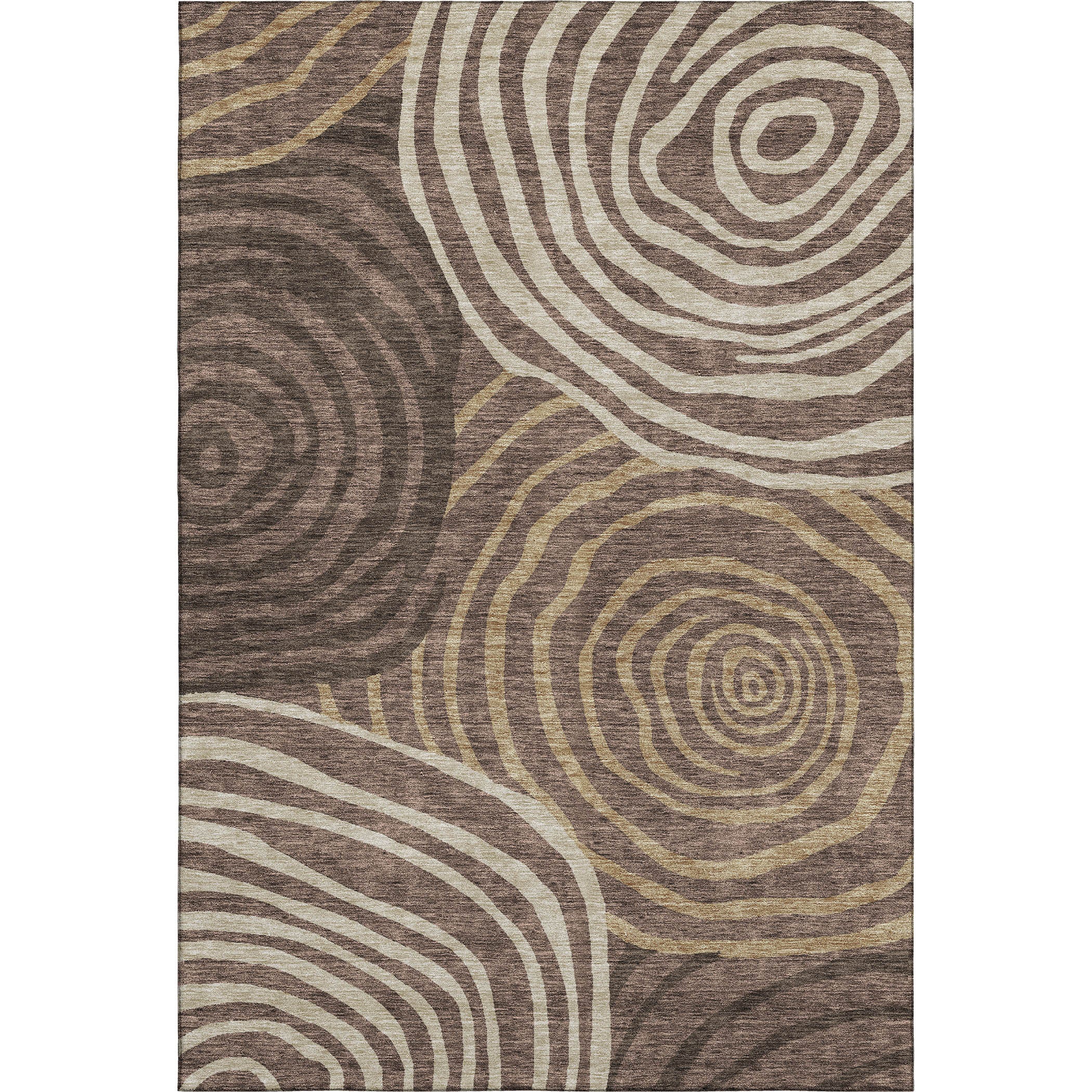 Chiang Mai Machine Washable Transitional Fudge Brown Rug 2'6" x 3'10" #shape_Rectangle