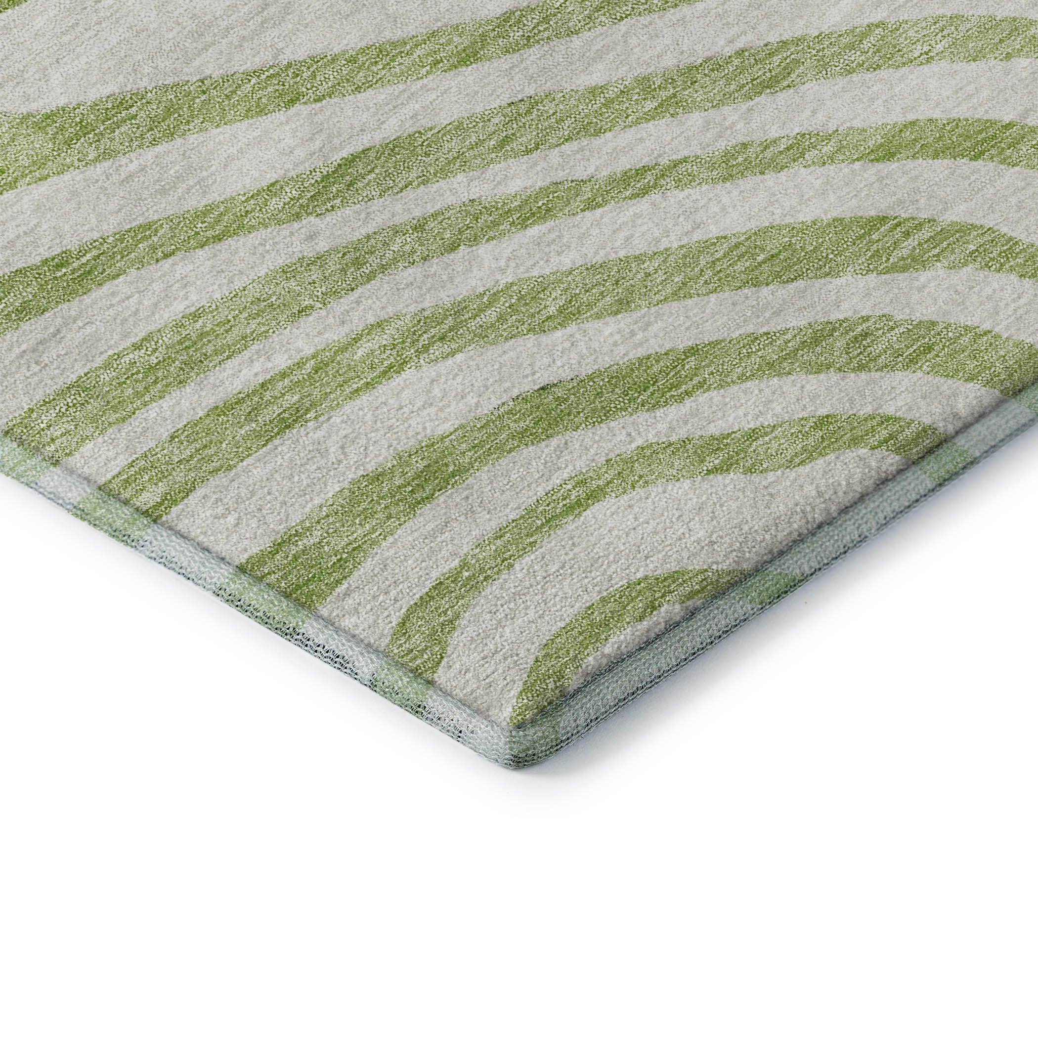 Chiang Mai Machine Washable Transitional Green Rug 1'8" x 2'6" #shape_Rectangle