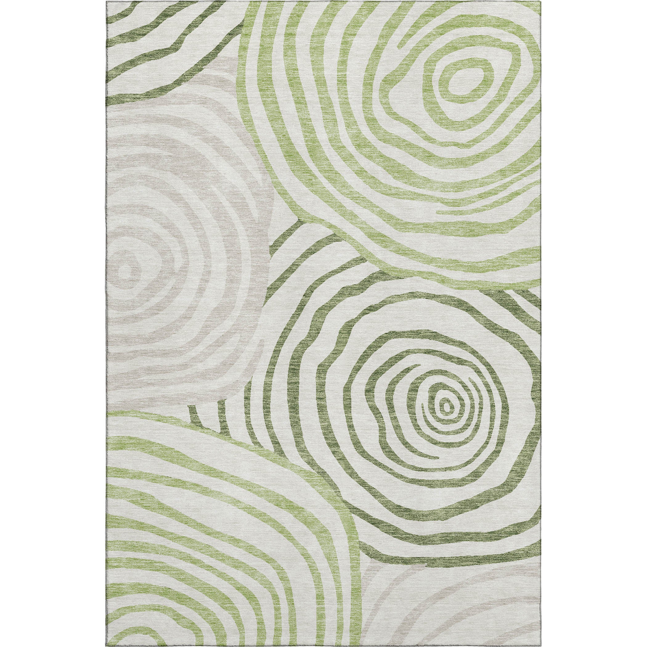 Chiang Mai Machine Washable Transitional Green Rug 2'6" x 3'10" #shape_Rectangle
