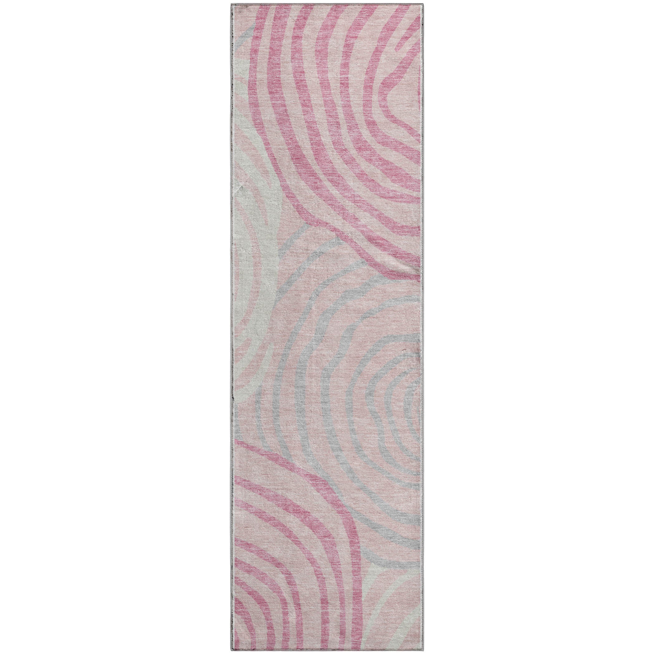 Chiang Mai Machine Washable Transitional Pink Rug 2'3" x 7'6" #shape_Runner