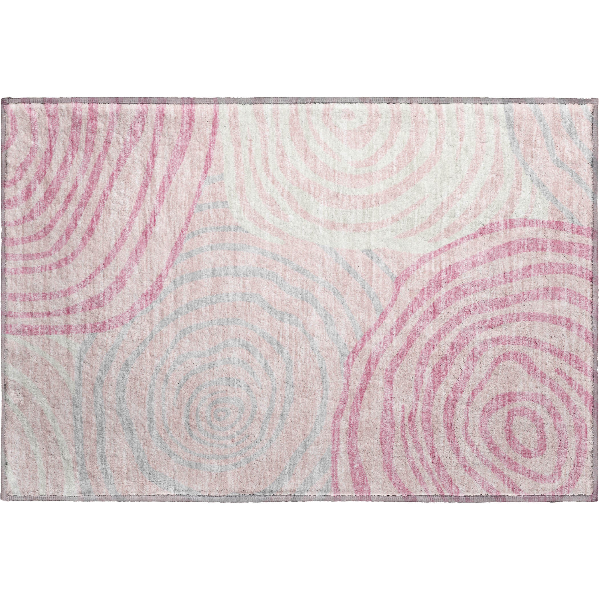 Chiang Mai Machine Washable Transitional Pink Rug 1'8" x 2'6" #shape_Rectangle