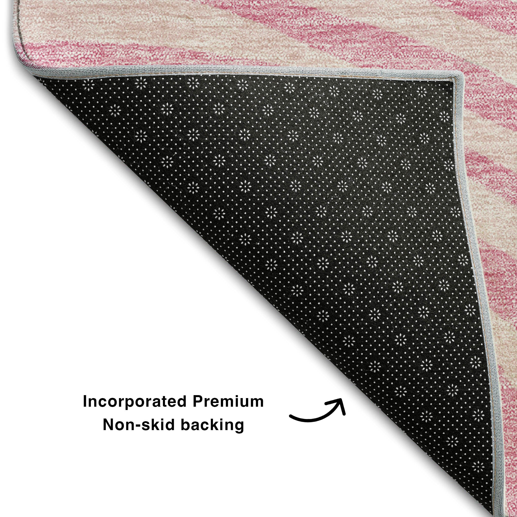 Chiang Mai Machine Washable Transitional Pink Rug 1'8" x 2'6" #shape_Rectangle
